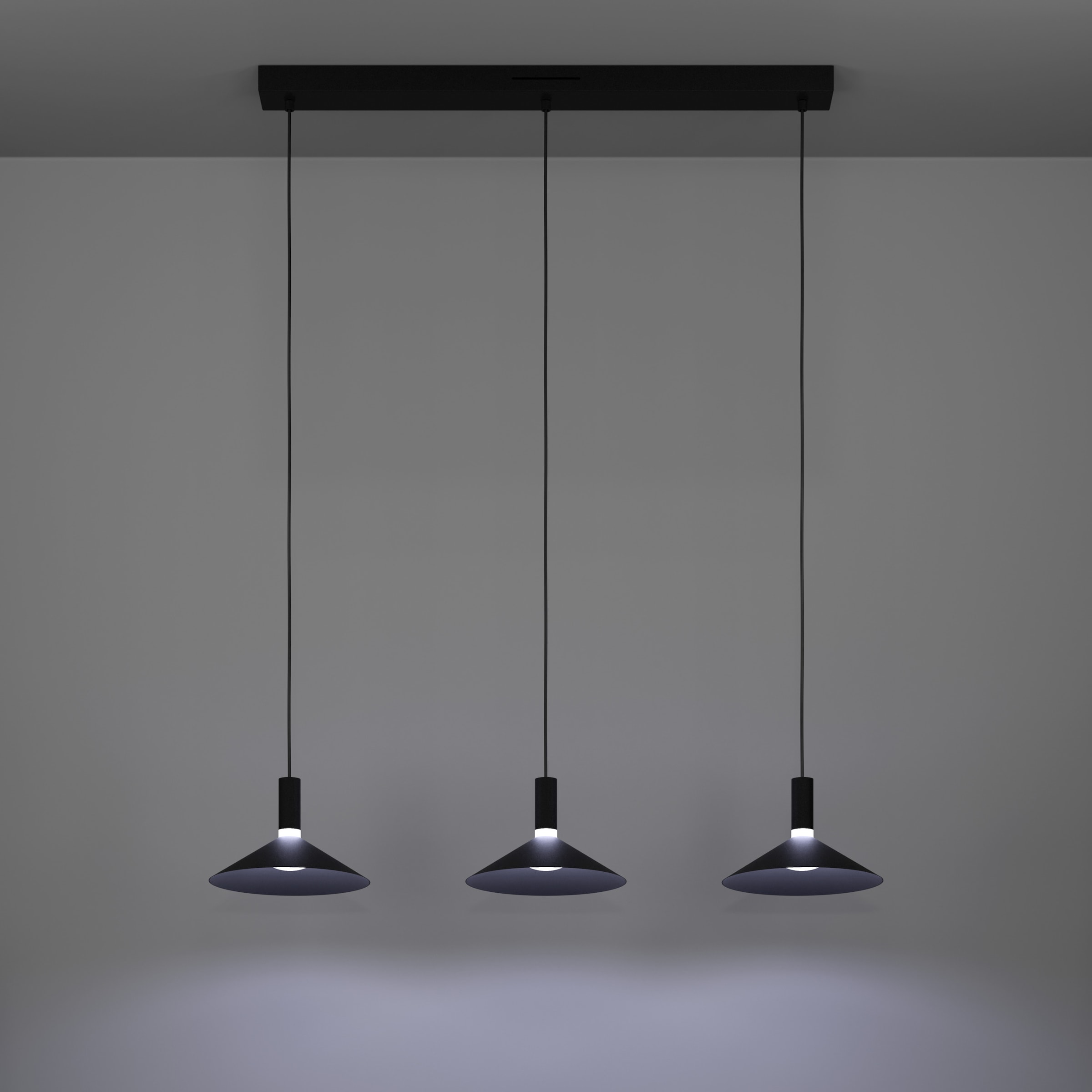 EGLO Hängeleuchte »CONOMAVILLA-Z Pendellampe - Stahl - LED - 3X7,5W - IP20« LED-Modul 1 Stk. Kaltweiß | Neutralweiß | RGB | Warmweiß Hängelampe, Deckenlampe, Wohnzimmer, Esszimmer, L92 x B22 x H120 cm