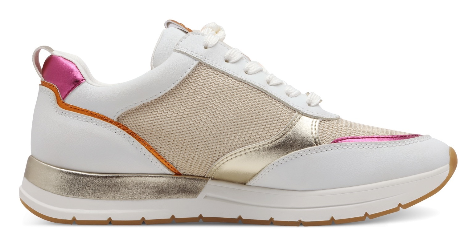 Tamaris Keilsneaker, Freizeitschuh, Halbschuh, in schmaler Form, vegane Verarbeitung