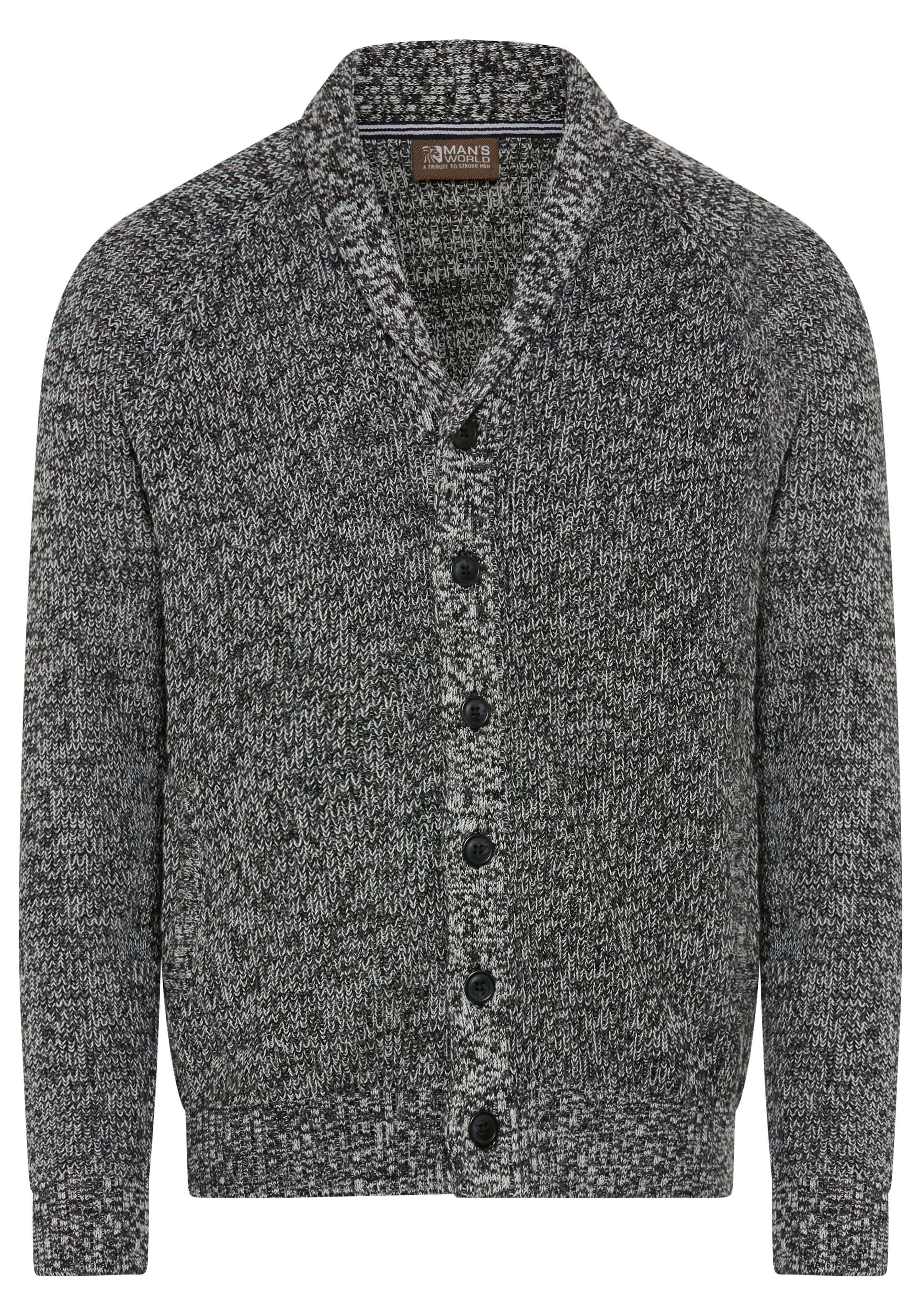 Man's World Strickjacke »Neue Kollektion! Mit Knopfleiste und Taschen« melierte Optik ,weicher Griff, Perfekt für die kältere Jahreszeit