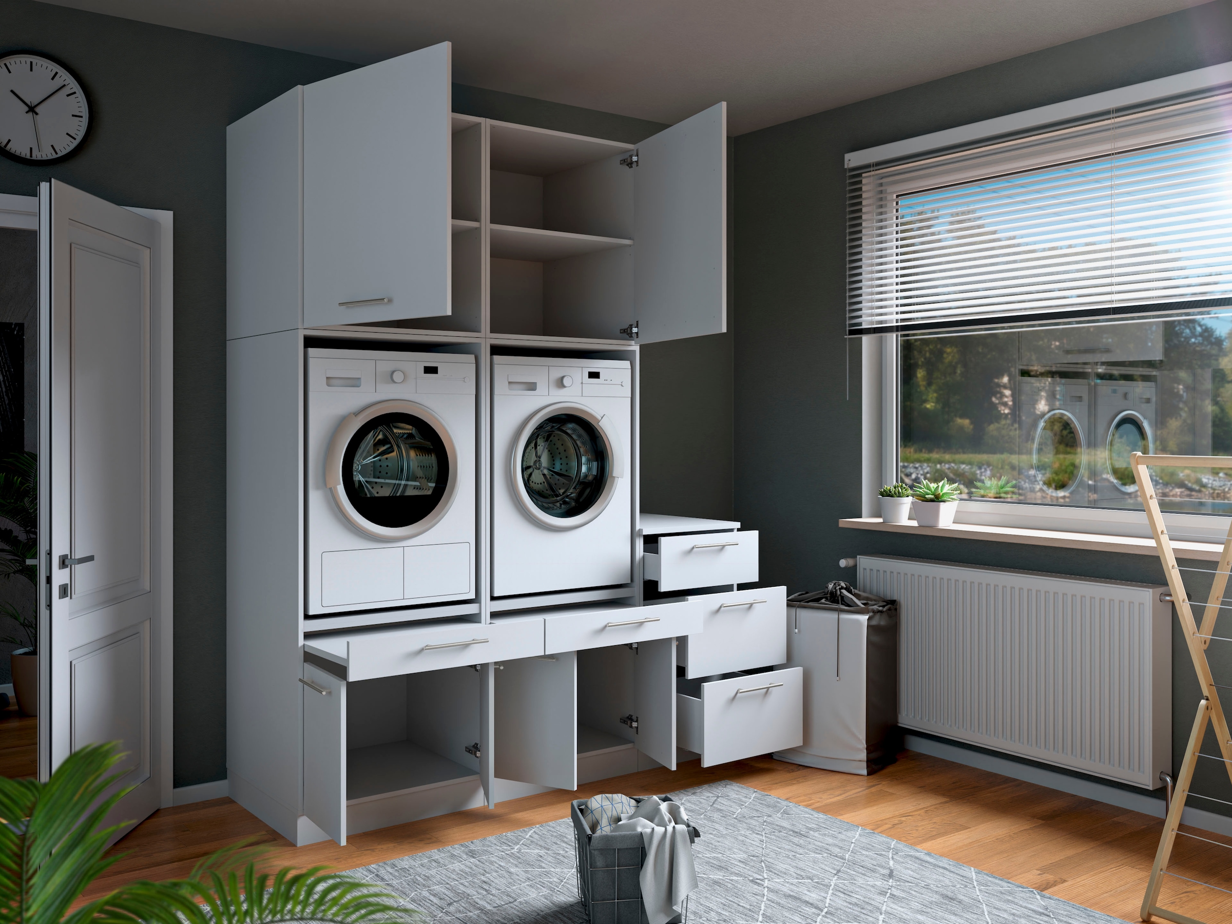Laundreezy Mehrzweckschrank-Set »Laundreezy, 5-tlg. Mehrzweckschrank-Set B/H/T 186/238/68 cm« 5 Stk. tlg.