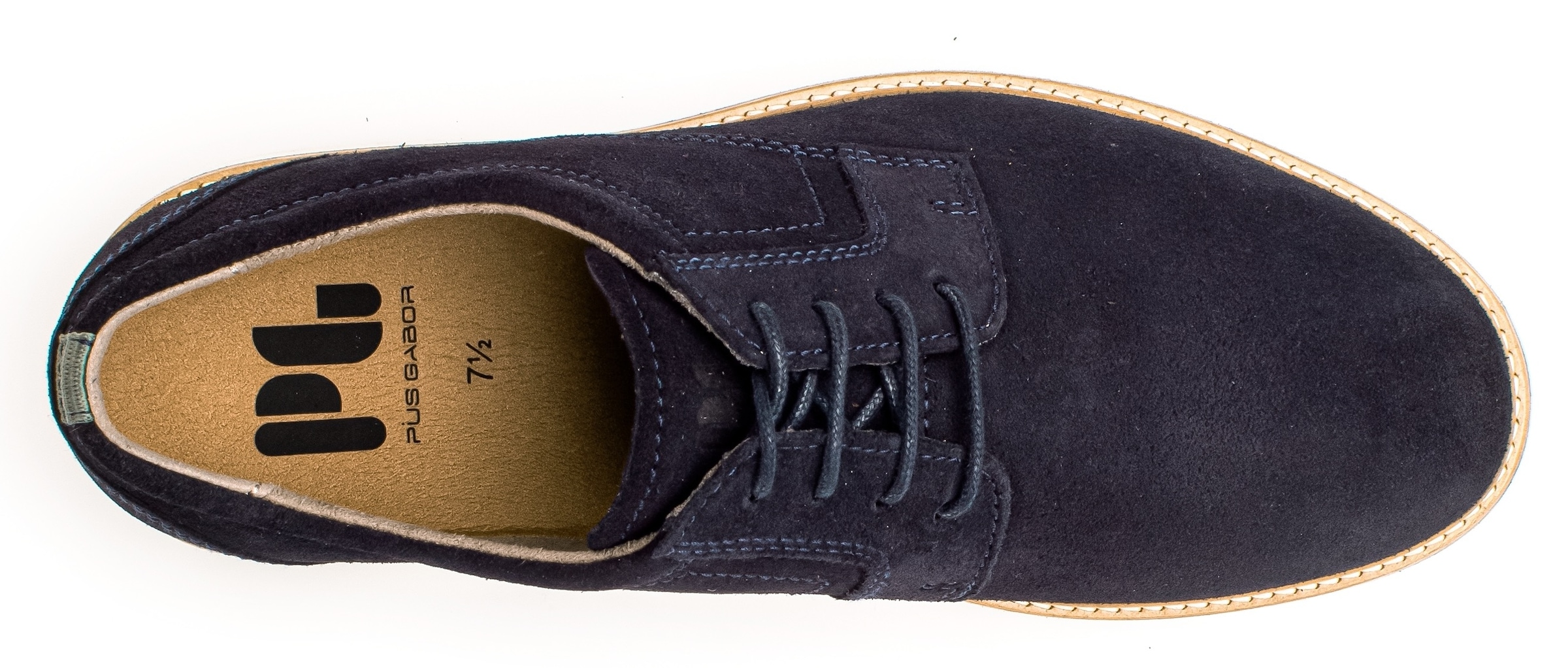 Pius Gabor Schnürschuh  , Blockabsatz, Businessschuh, Halbschuh mit Ziernähten, G-Weite