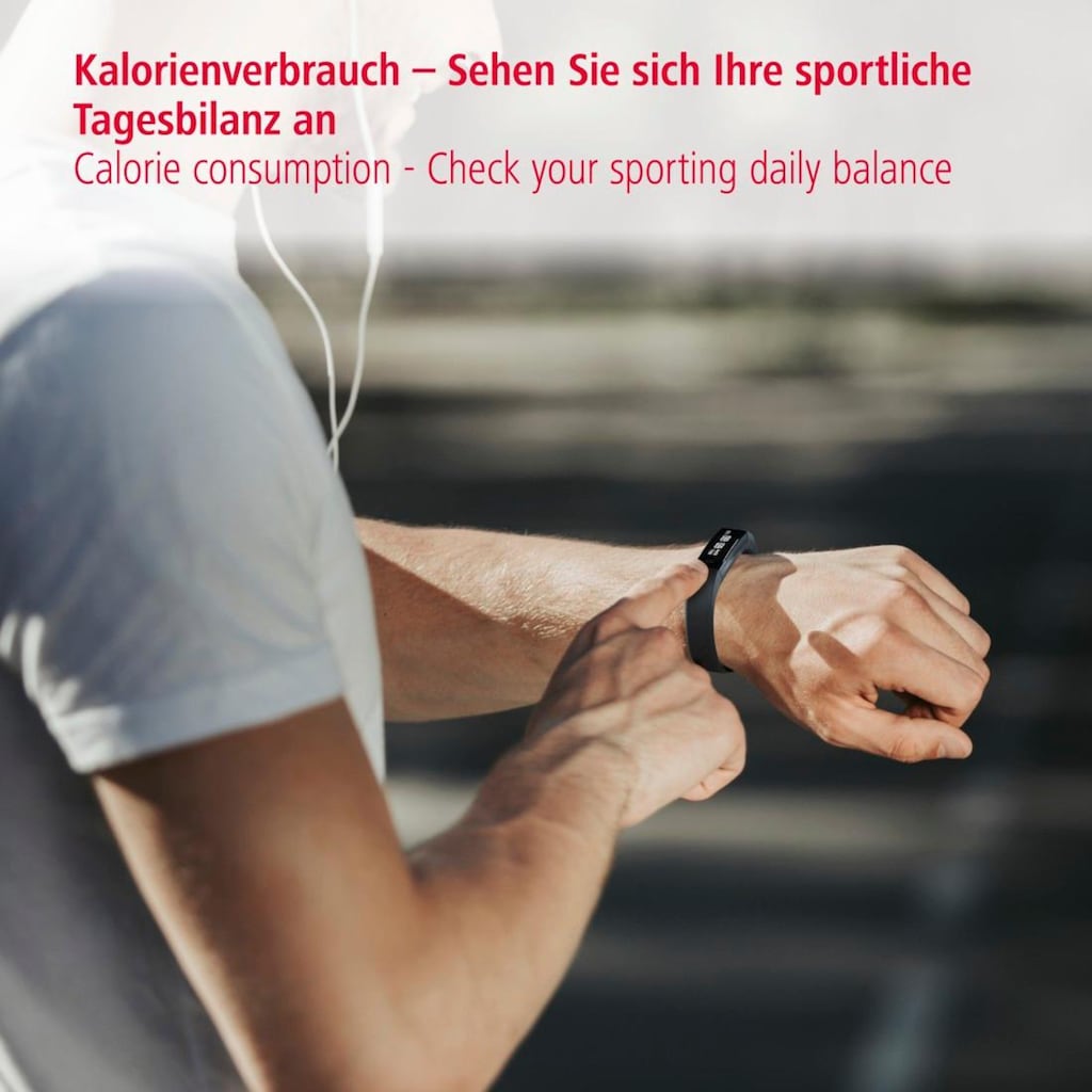 Hama Smartwatch »Fitness Tracker, Uhr/Pulsuhr/Schrittzähler/App Fit Track 1900«