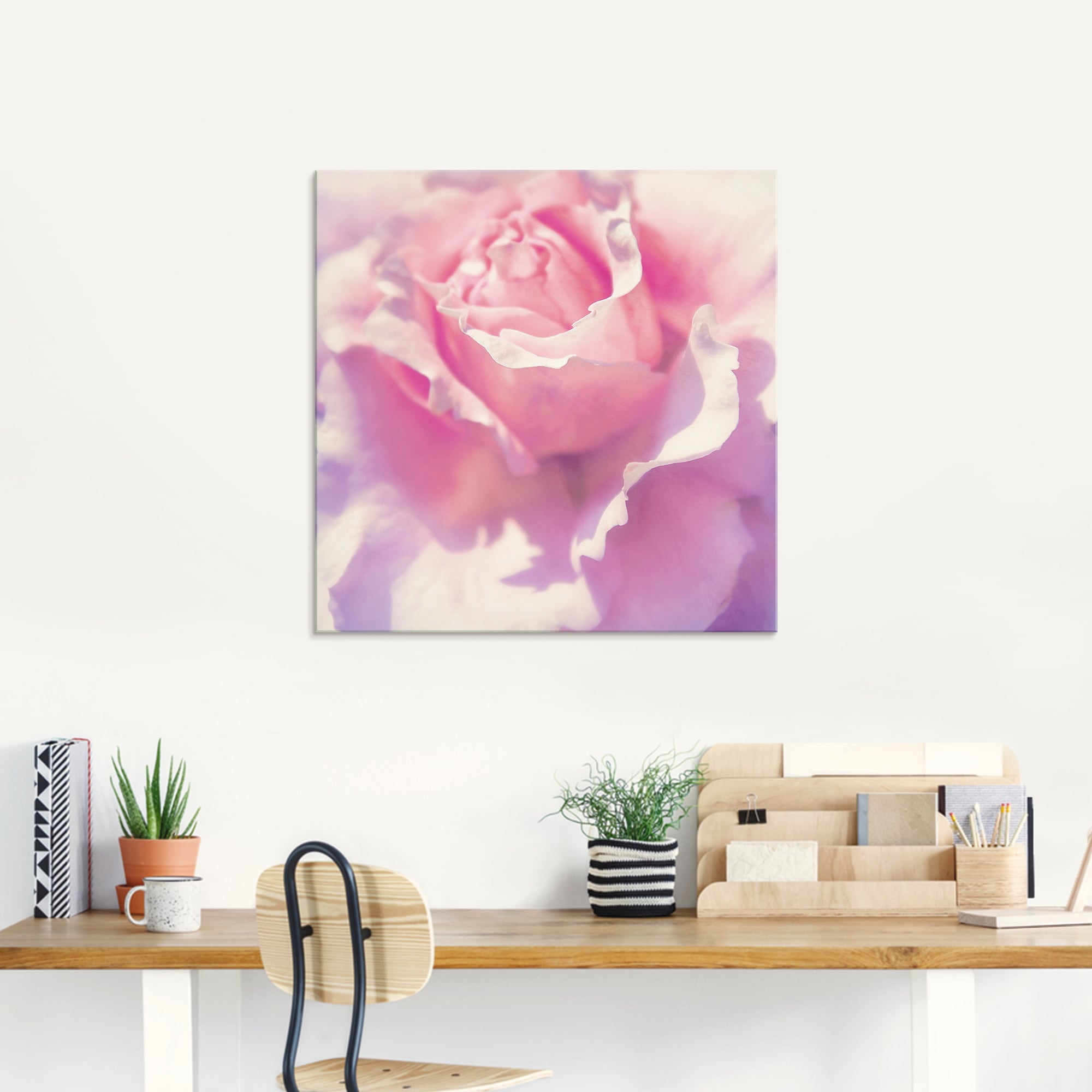 Artland Glasbild »Rosa«, Blumen, (1 St.), in verschiedenen Größen