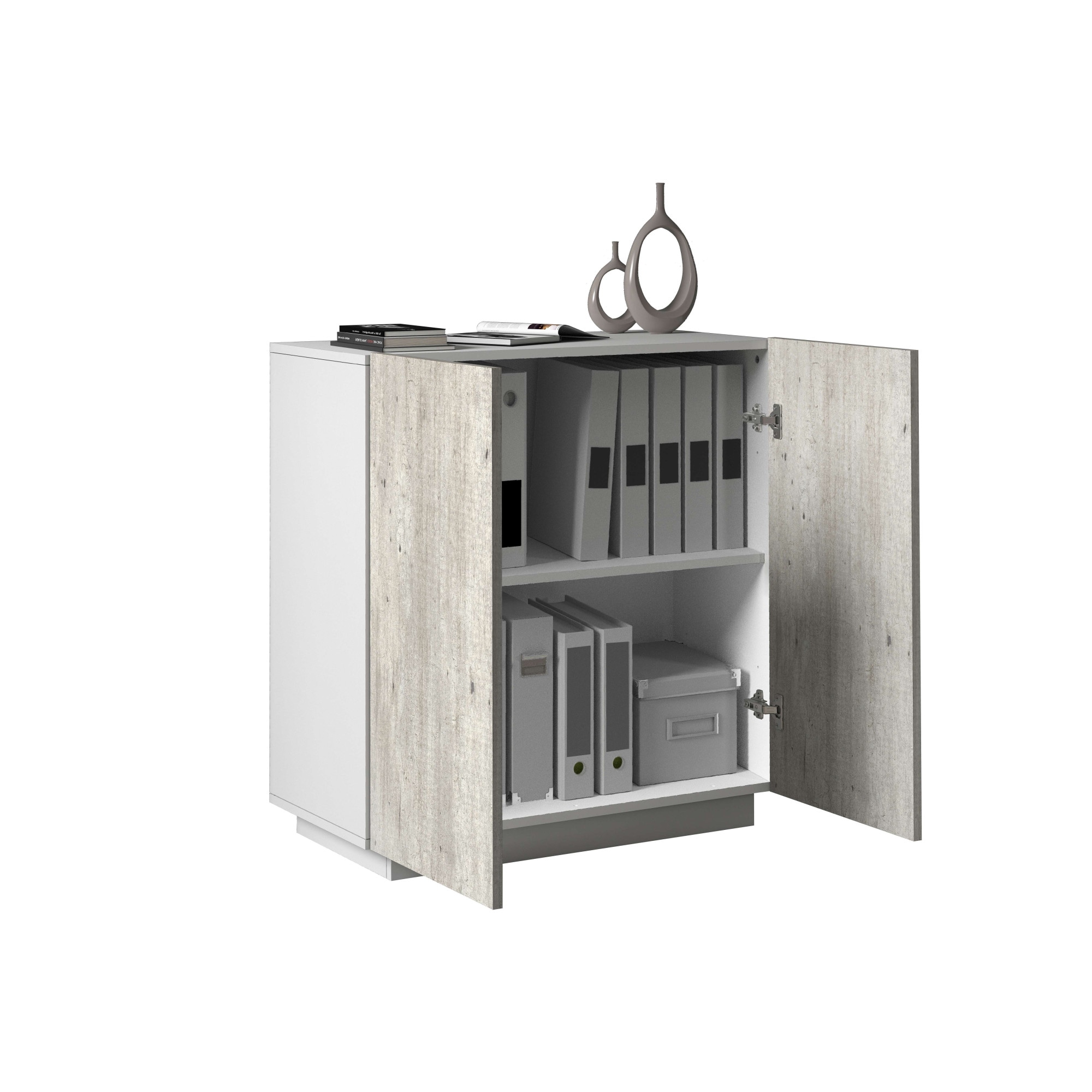 INOSIGN Aktenschrank »Coro, Mehrzweckschrank, Büroschrank mit 2 Türen« & verstellbare Einlegeböden, Höhe 86 oder 166 cm, Made in Italy