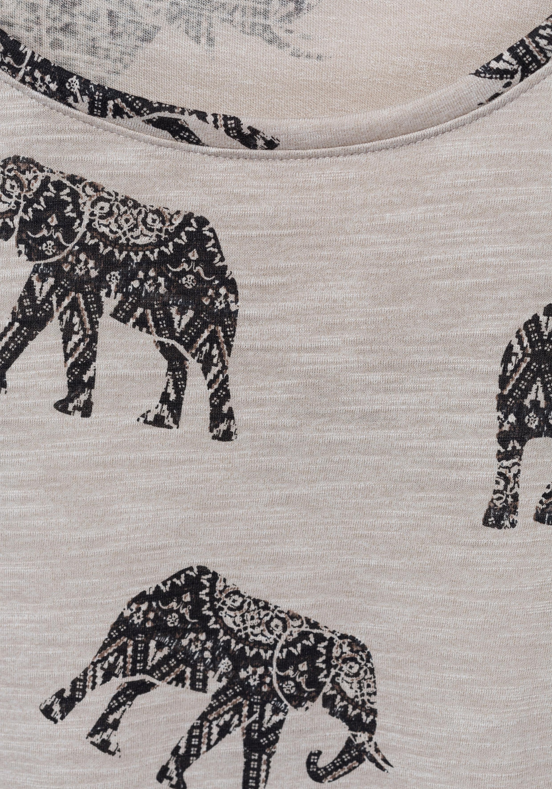 LASCANA Kurzarmshirt, mit Elefanten-Motiv bei ♕