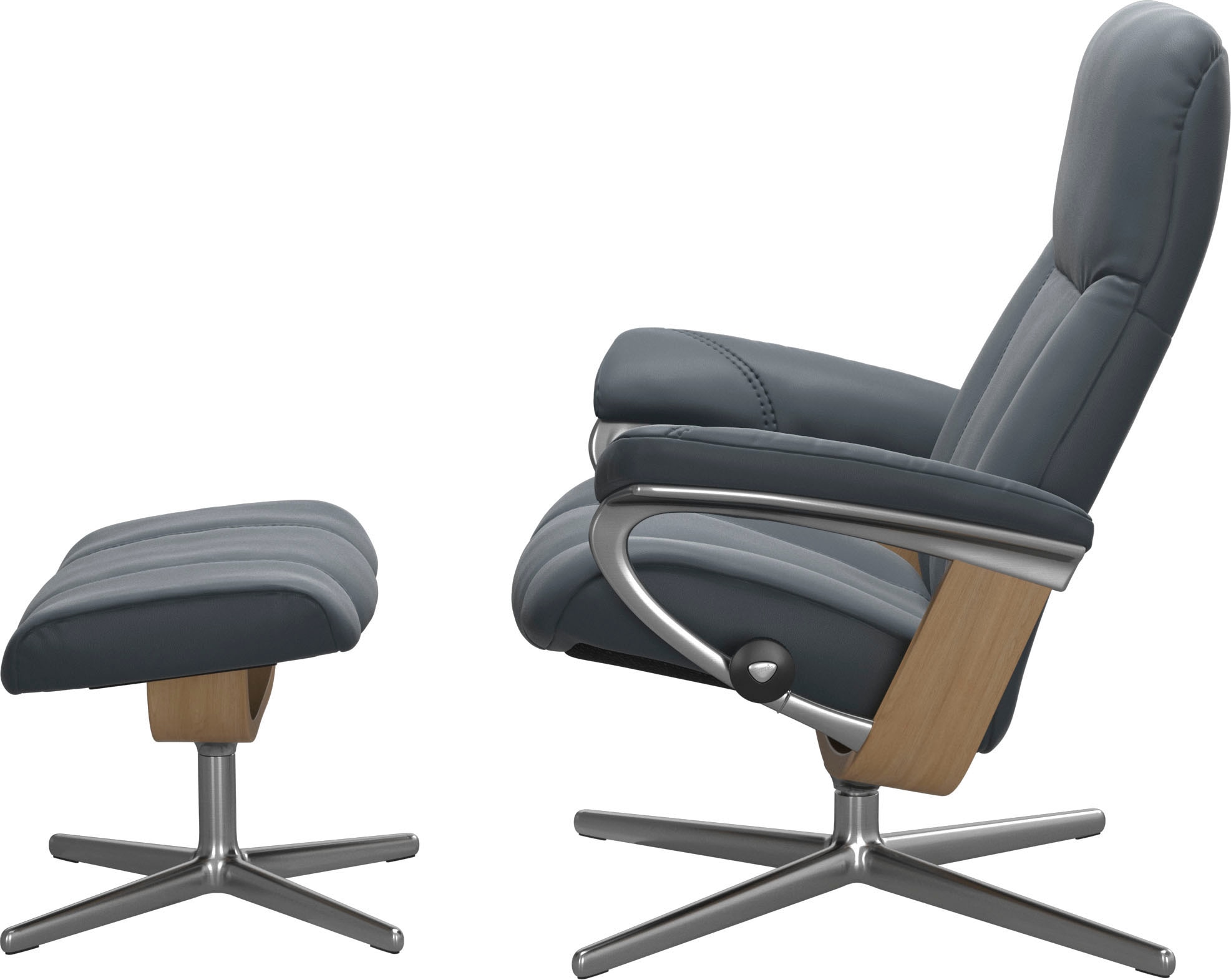 Stressless® Fußhocker »Consul« mit Cross Base, Größe S, M & L, Holzakzent Eiche