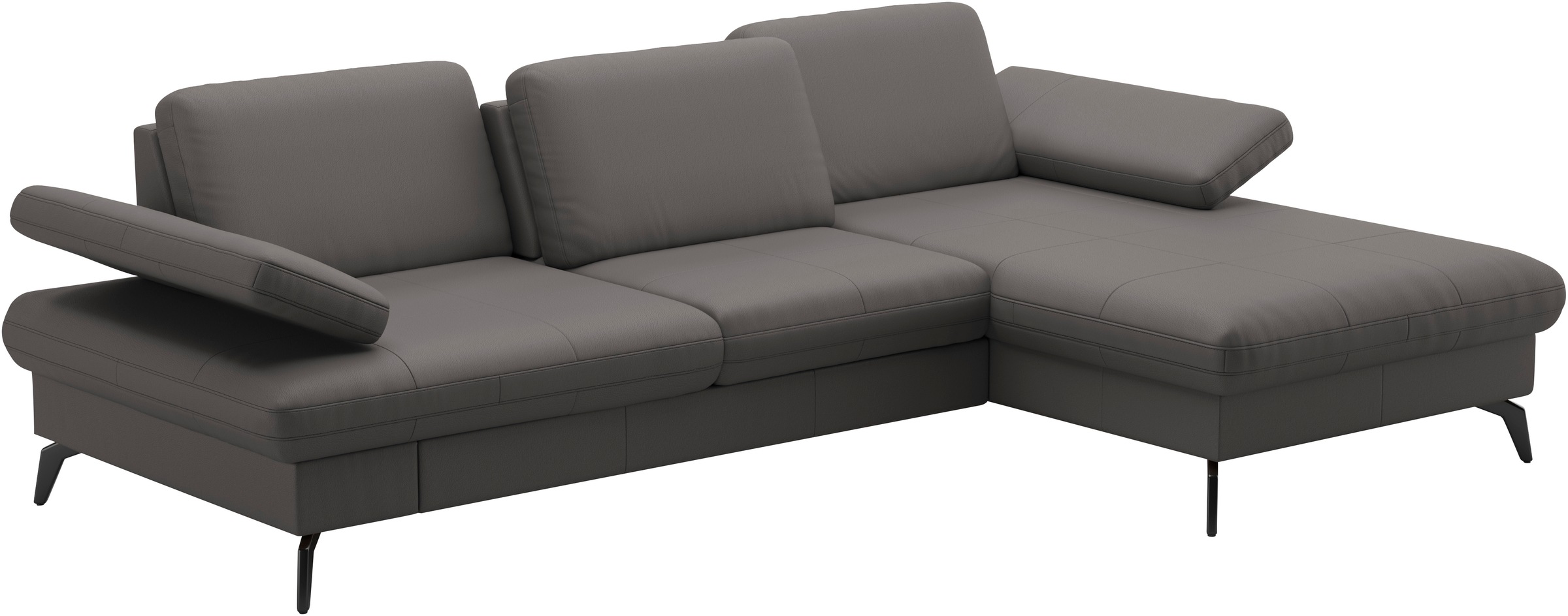 sit&more Ecksofa »Morris L-Form, inkl. Sitztiefenverstellung«, wahlweise mit Armteilverstellung, Bettfunktion & Bettkasten