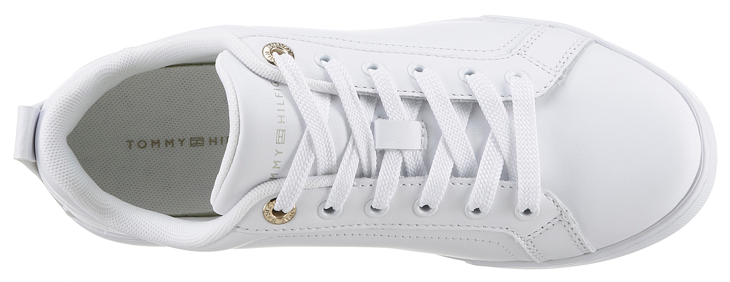 Tommy Hilfiger Plateausneaker »CHIQUE COURT SNEAKER«, mit Detail im Plateau, Freizeitschuh, Halbschuh, Schnürschuh