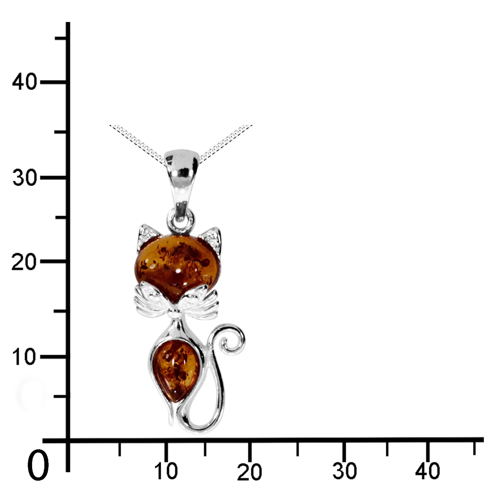 OSTSEE-SCHMUCK Kette mit Anhänger »Ostsee-Schmuck Kette mit Anhänger Katze Kette mit Anhänger Katze«