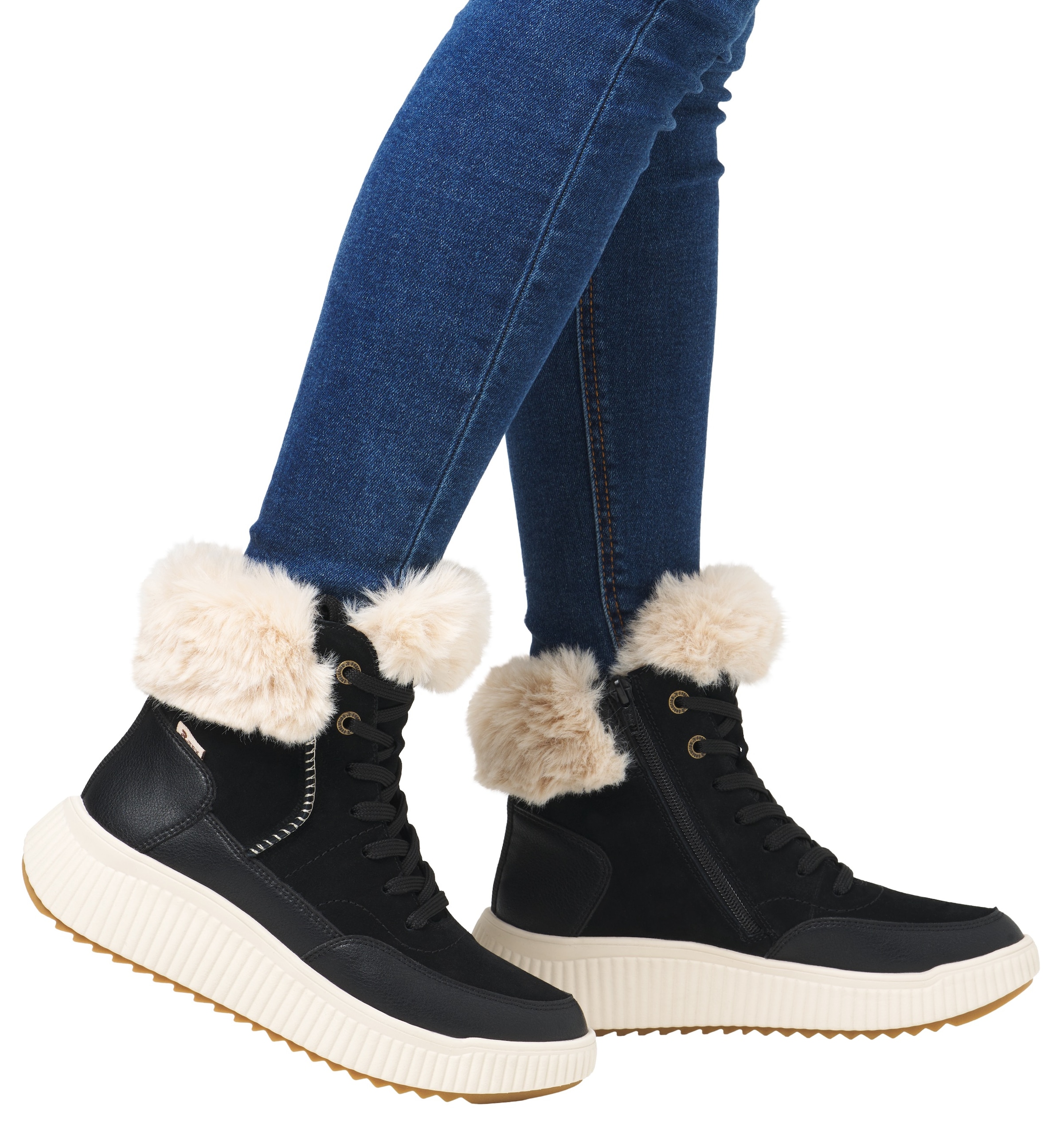 Rieker EVOLUTION Winterboots, Snowboots, Schnürstiefel in schmaler Form