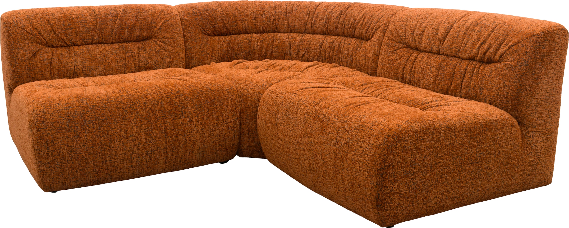 DOMO collection Ecksofa »Solum, B/T: 214/214 cm, moderne, runde Form mit großzügiger Polsterung« mit Federkern, L-Form