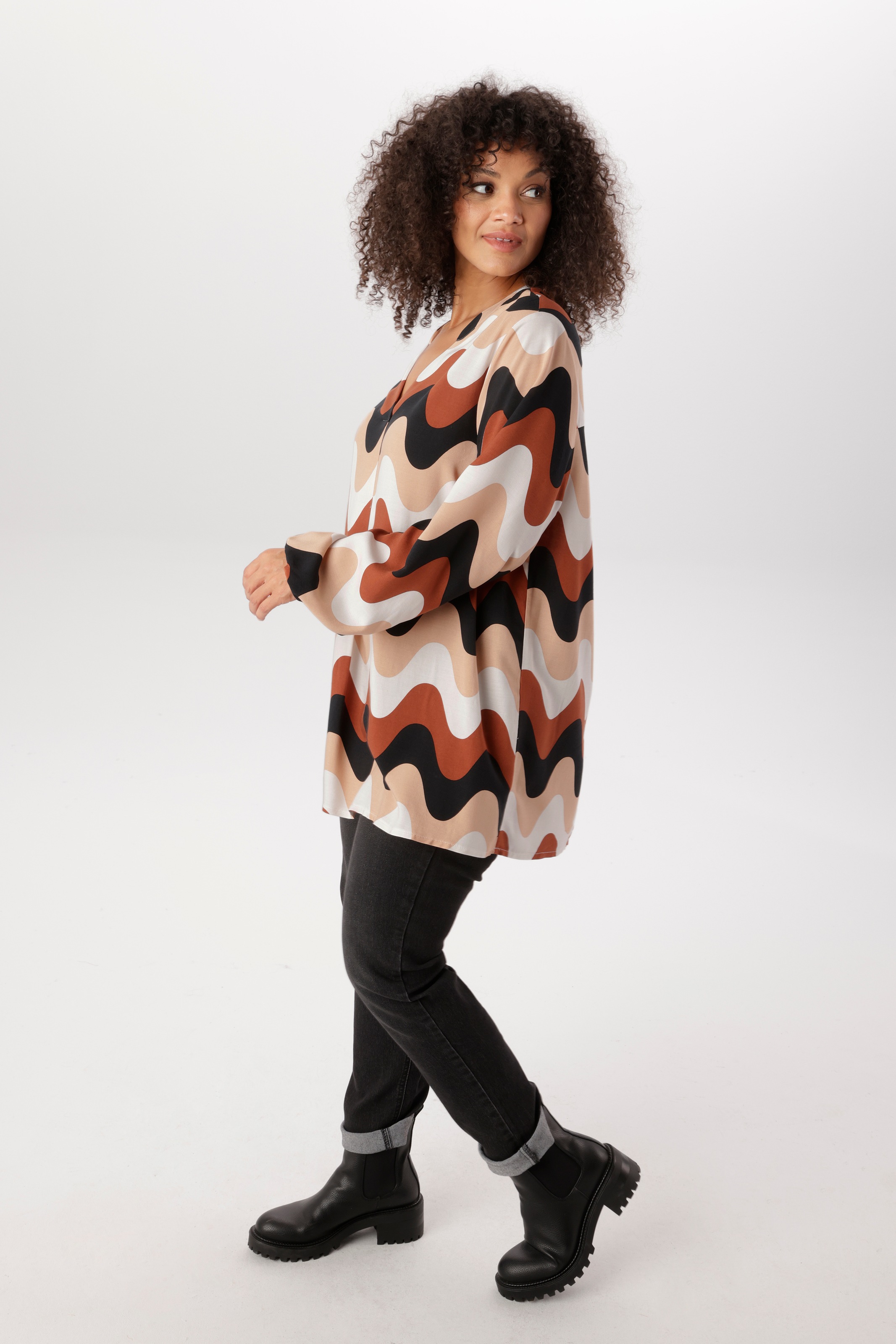 Aniston PLUS Schlupfbluse in tollem Retroprint - NEUE KOLLEKTION