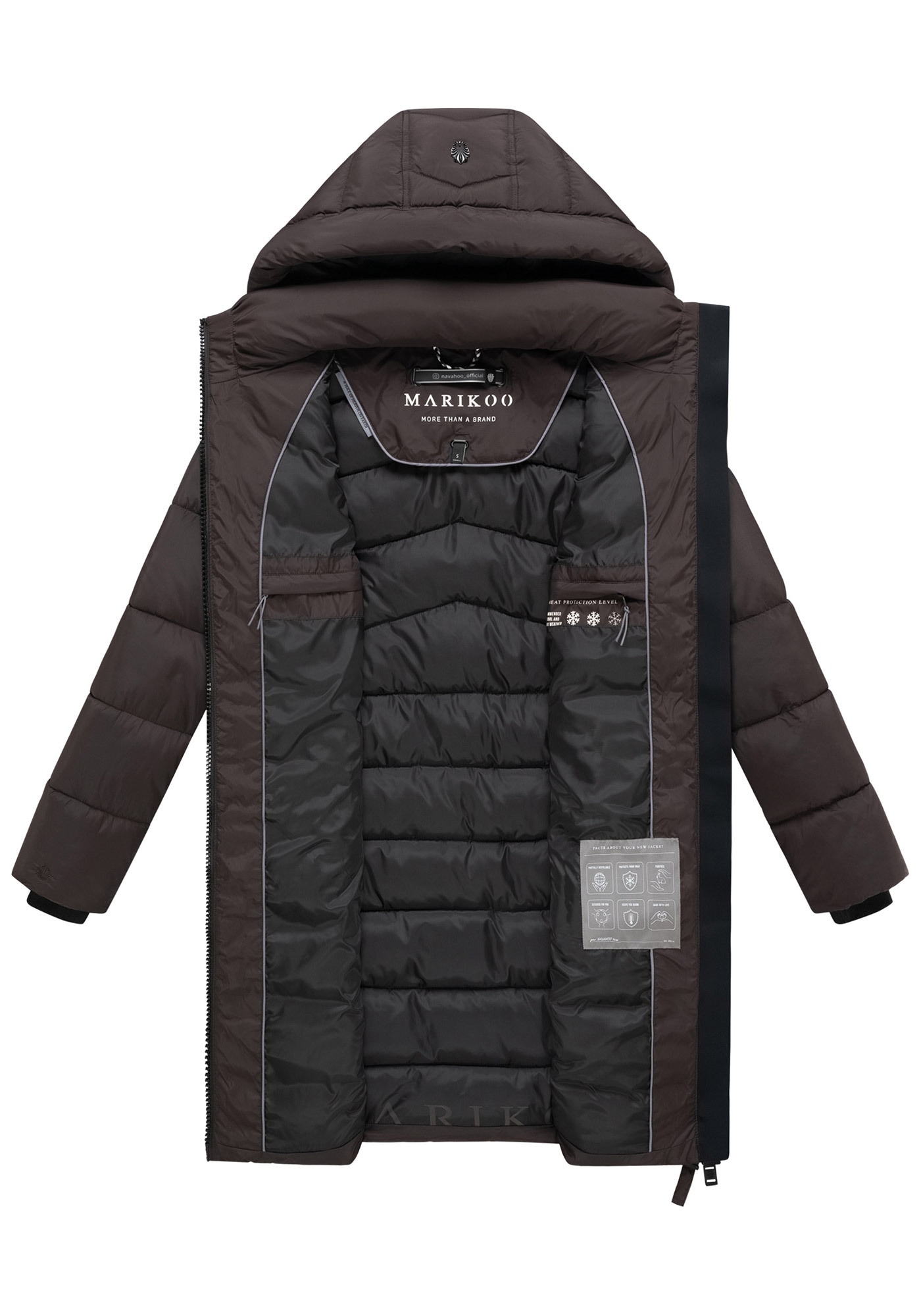 Marikoo Winterjacke »Marikoo Kaltnäschen Damen Winter Steppmantel Jacke N075«