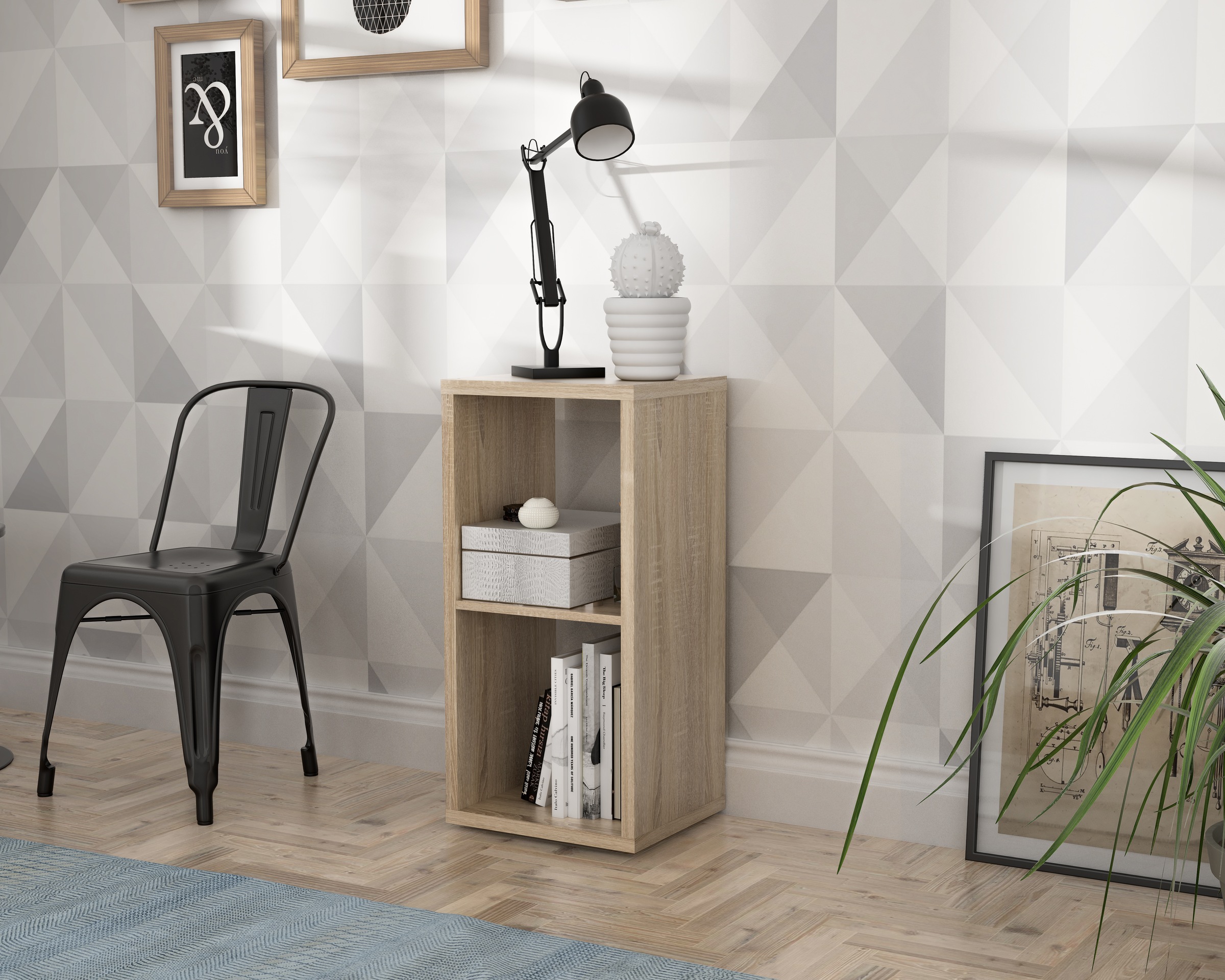 FORTE Standregal, Regal mit 2 Fächern, B/H/T 38,2x72,9x32,9 cm, langlebige Beschichtung