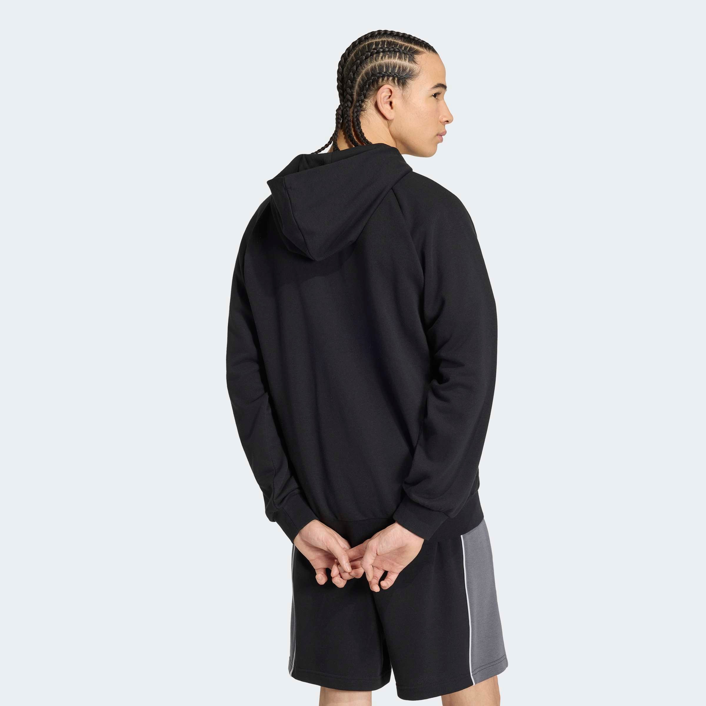adidas Sportswear Kapuzensweatshirt »SEASONAL ESSENTIALS COLOUR BLOCK FRENCH TERRY FULL-ZIP HOODED TRACK«, mit Reißverschluss, normale Schnittform
