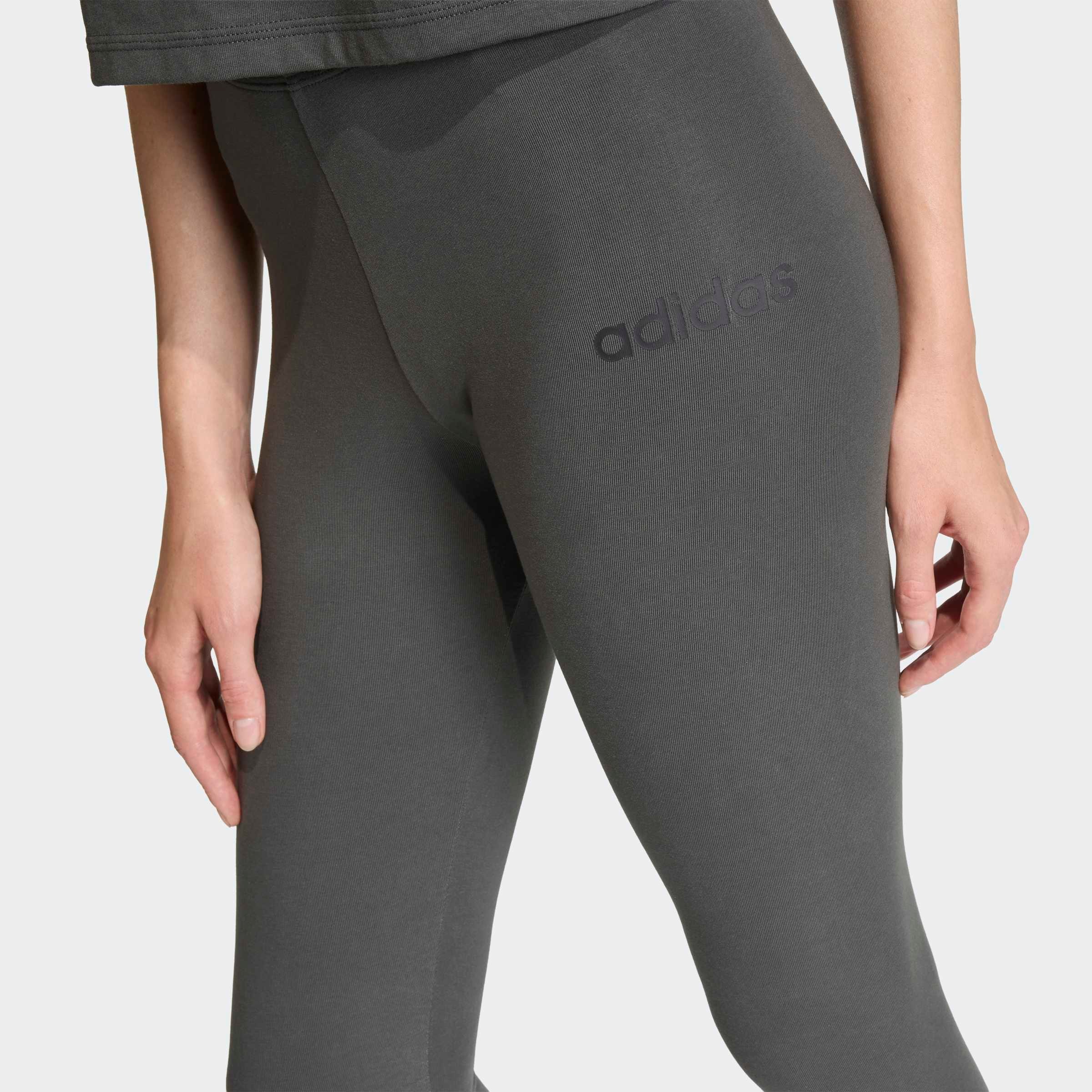 adidas Sportswear Leggings »ESSENTIALS LINEAR COTTON«  aus Baumwollmaterial mit Stretchanteil, hoher Bund, ohne Verschluss