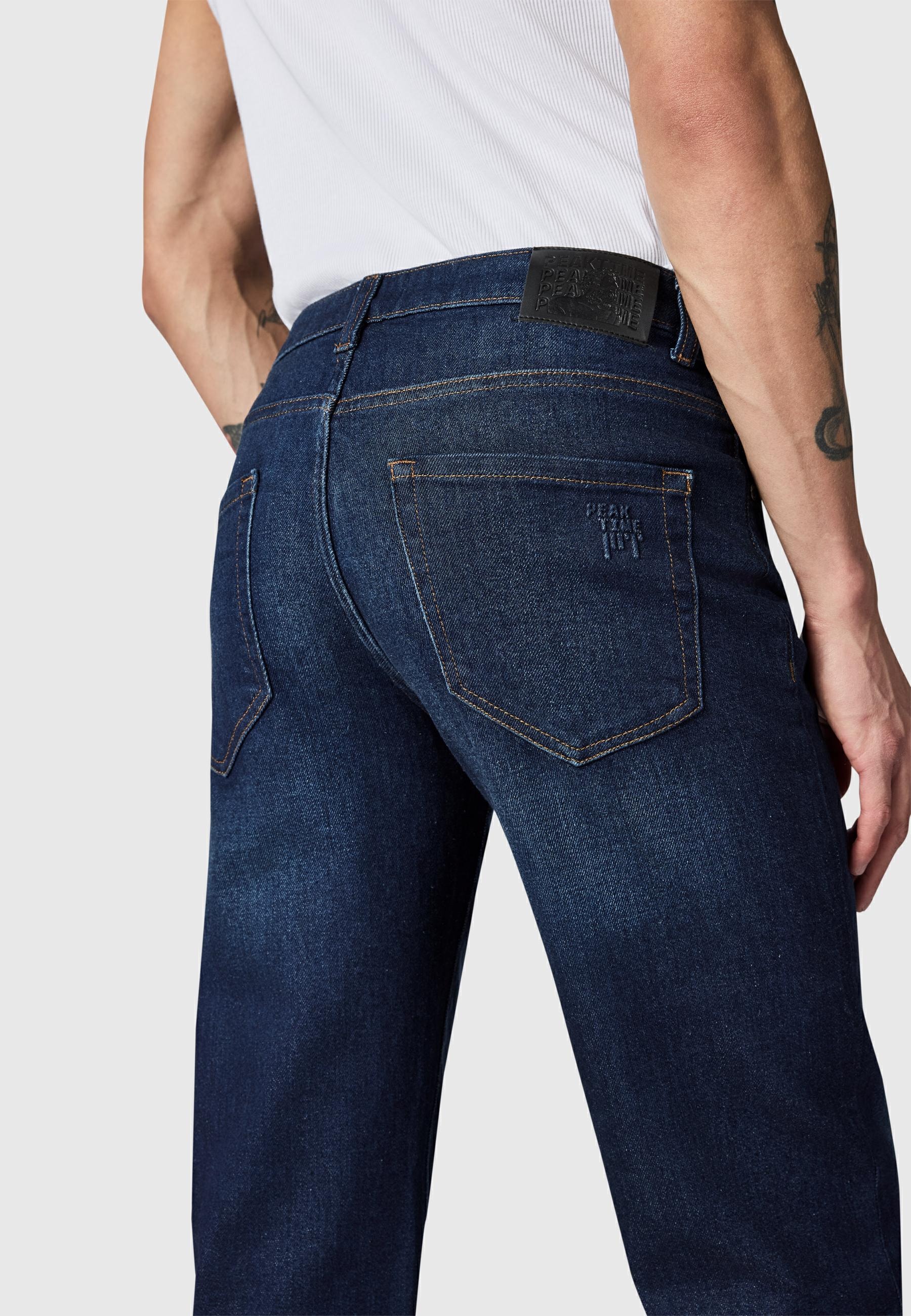 PEAK TIME Tapered-fit-Jeans »Tapered-fit-Jeans Cosmis« Herren Tapered Jeans mit Logoprägung