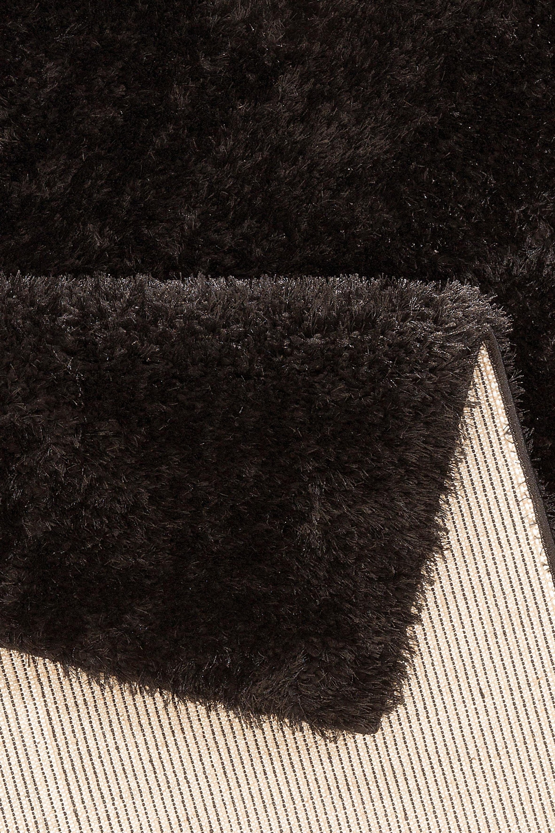 Home affaire Hochflor-Läufer »Malin«, rechteckig, 43 mm Höhe, Shaggy in Uni-Farben, Teppich-Läufer, Brücke, leicht glänzend, besonders weich durch Microfaser, extra flauschig, Pflegeleicht, idealer Teppich für Wohnzimmer, Schlafzimmer, Diele/Flur