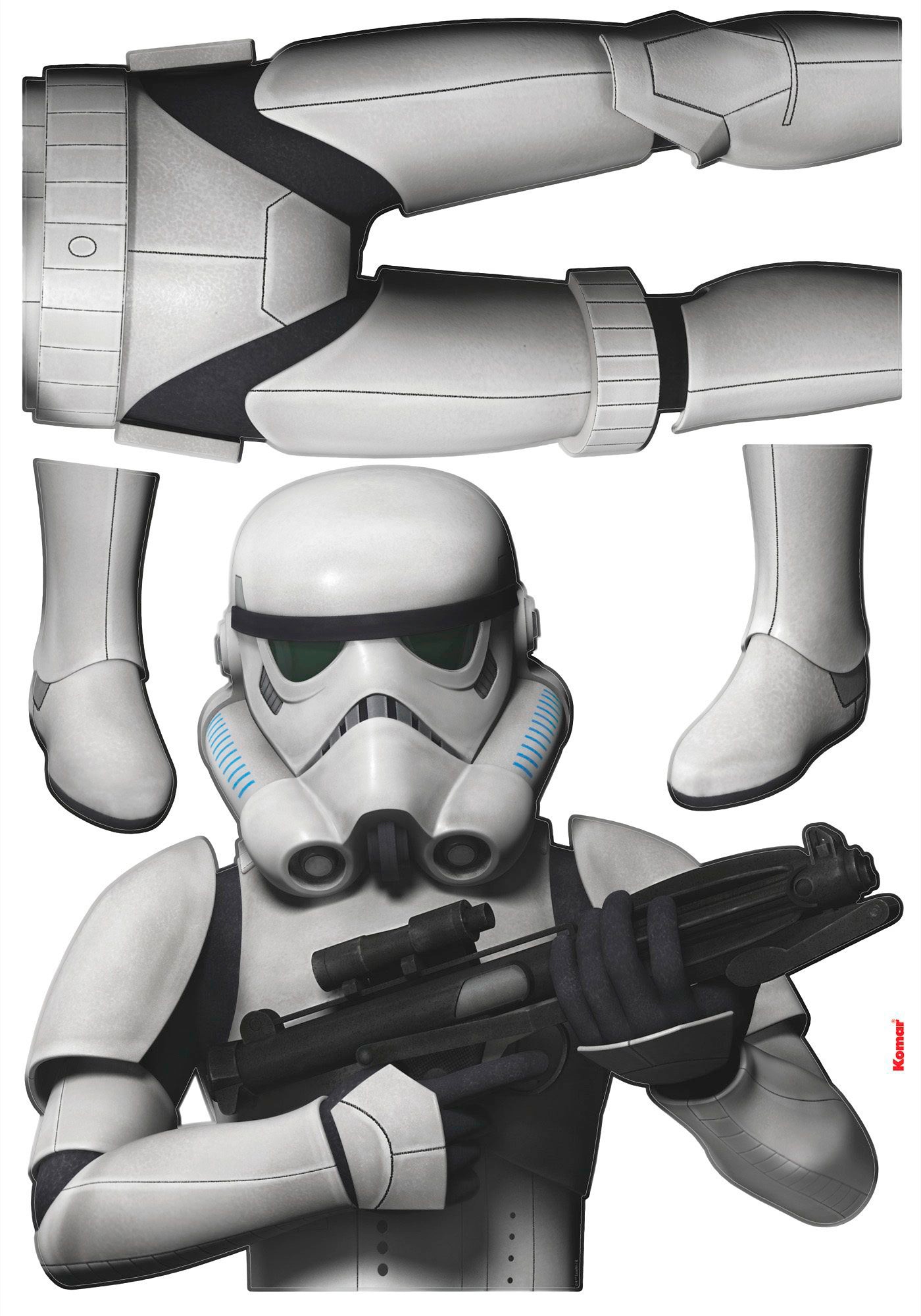 Komar Wandtattoo »Star Wars Stormtrooper«, (4 St.), 100x70 cm (Breite x Höhe),  selbstklebendes Wandtattoo online kaufen | mit 3 Jahren XXL Garantie