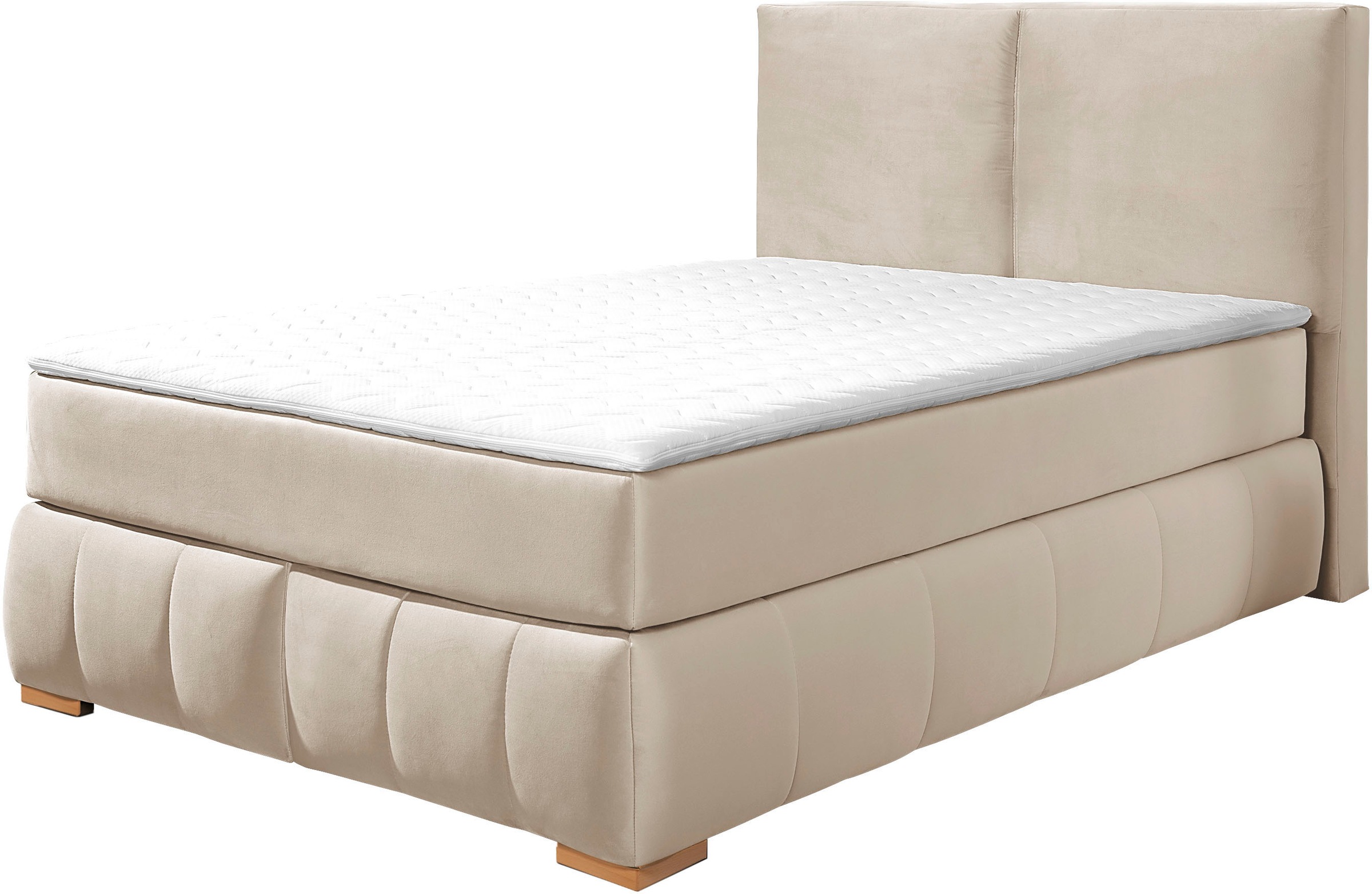 Guido Maria Kretschmer Home&Living Boxspringbett »Wehma«, inkl. Topper in 3 verschiedenen Matratzen, auch in Samtstoff