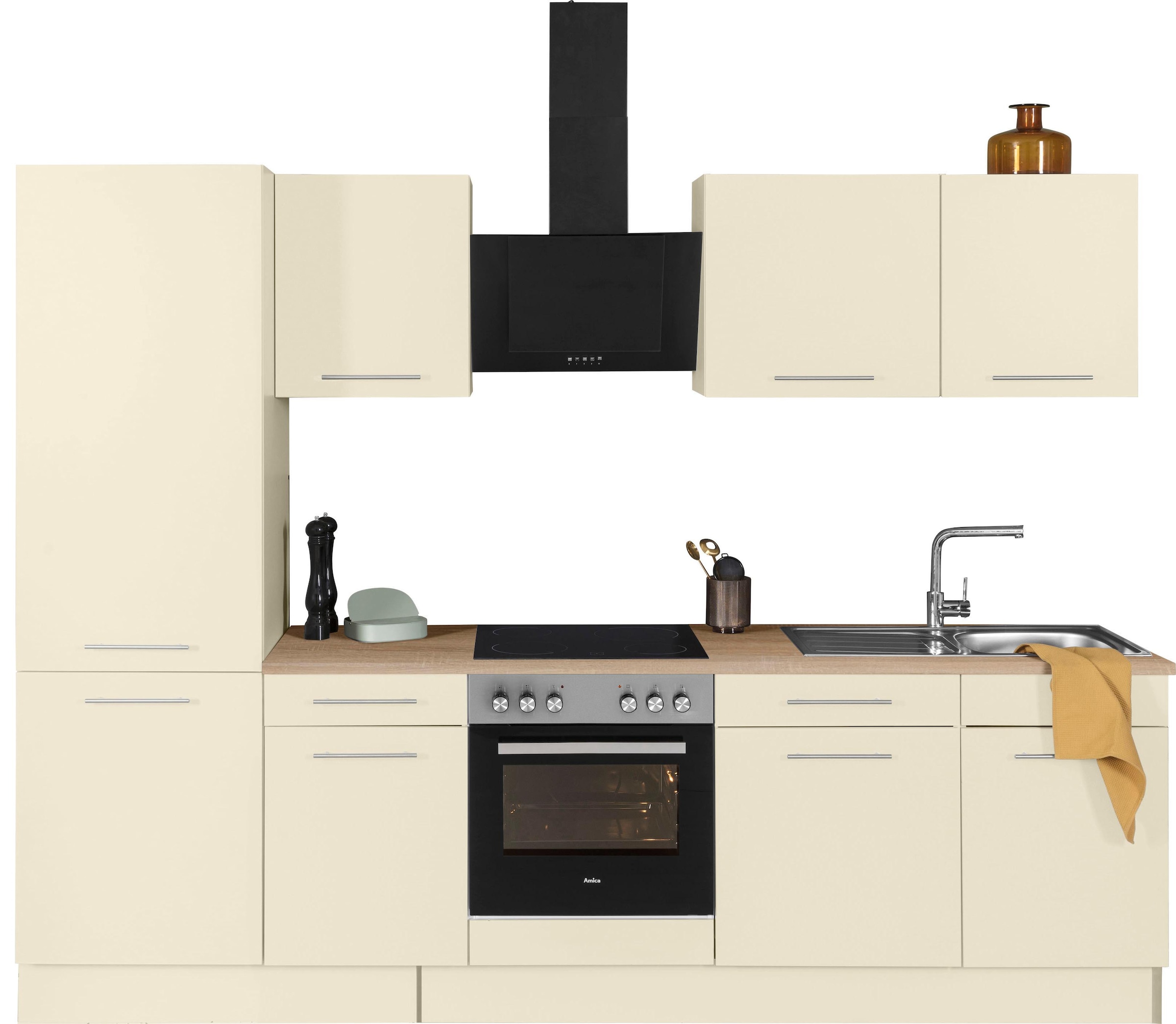 wiho Küchen Küchenzeile "Ela" Breite 280 cm, Soft-Close-Funktion, höhenverstellbare Füße