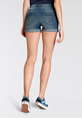 Arizona Jeansshorts »Kontrastnähte«, Mid Waist - als Shorts oder Bermuda tragbar kaufen