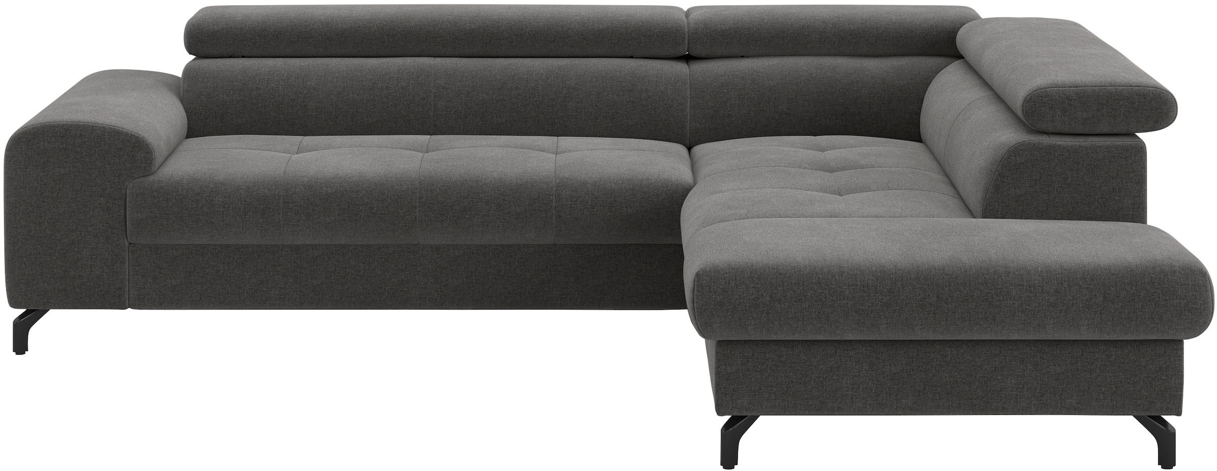 COTTA Ecksofa »Aura L-Form, B: 260 cm« mit Bettfunktion, Bettkasten & Kopfteilverstellung
