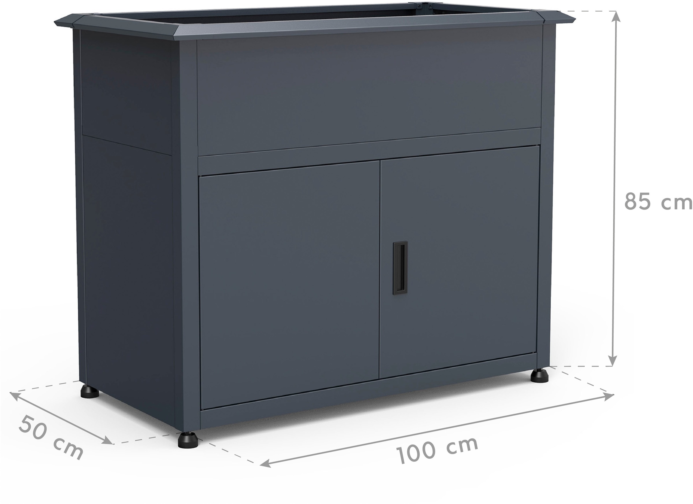 WESTMANN Hochbeet »Plexa« BxTxH: 100x50x85 cm, mit Stauraum & Schneckenkante
