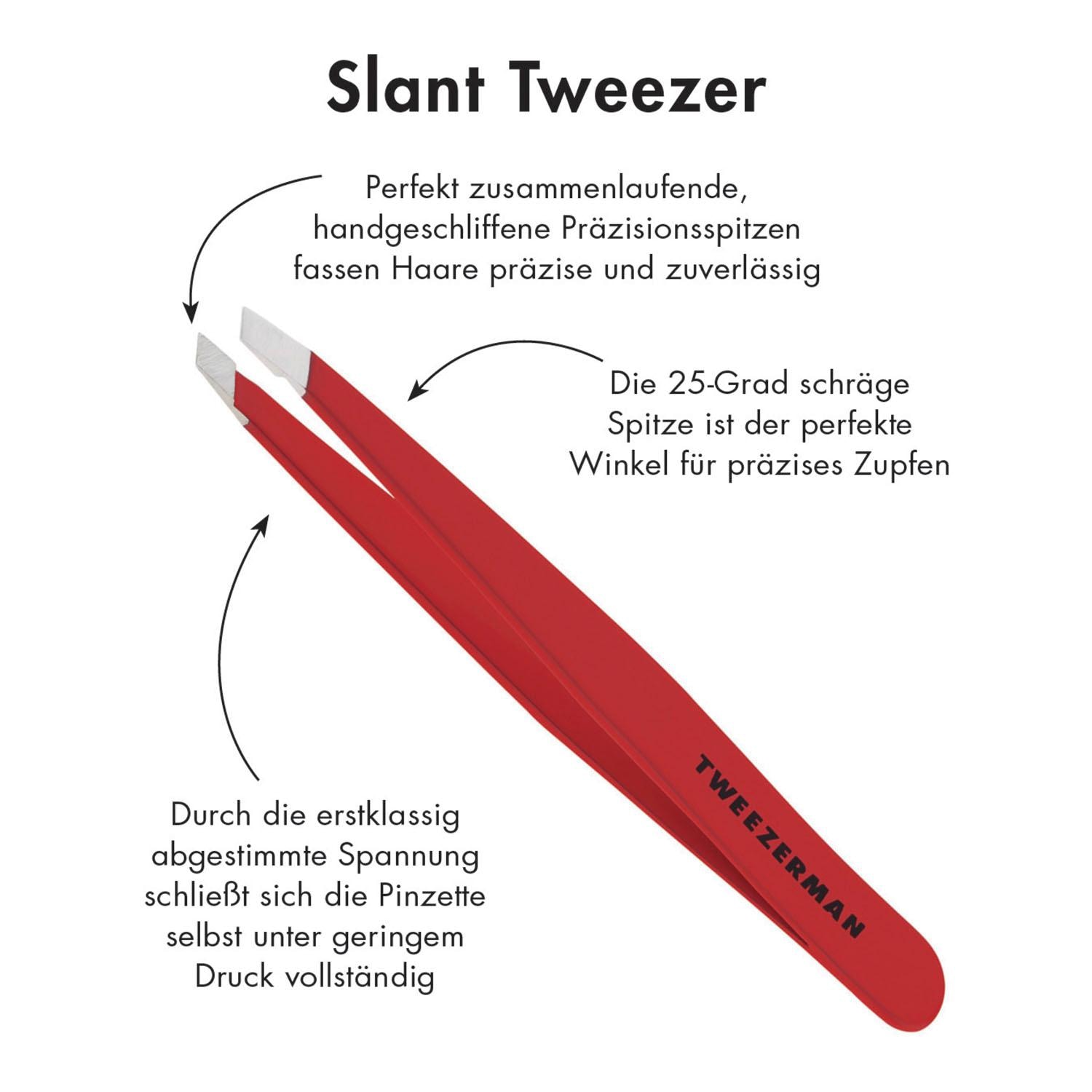TWEEZERMAN Pinzette »Schräge Slant«, Präzise, handgeschliffen, aus rostfreiem Edelstahl.