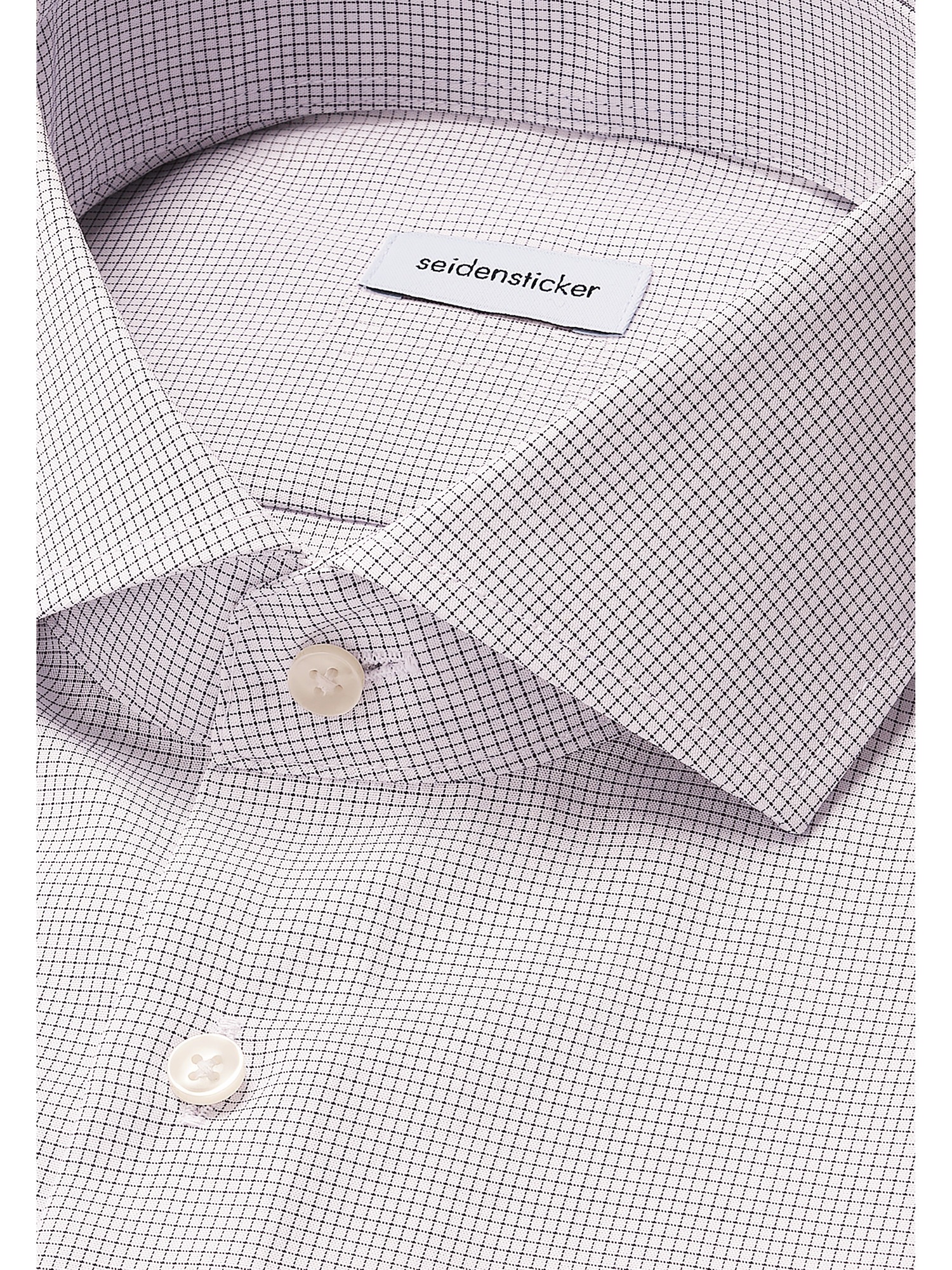 seidensticker Businesshemd »Schwarze Rose« Slim 1/1 Kentkragen Karo