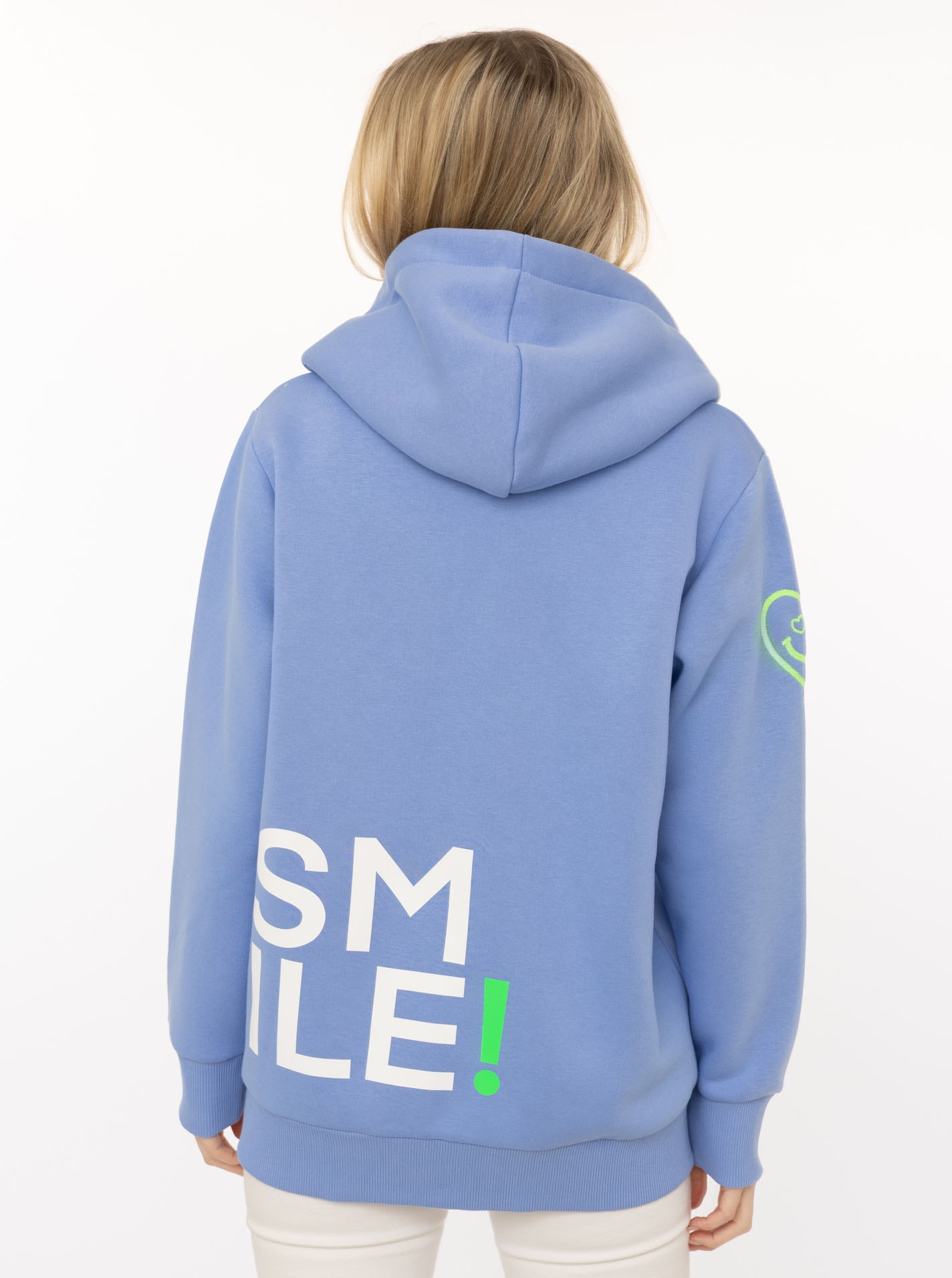 Zwillingsherz Kapuzensweatjacke »"Alissa"« mit SMILE, gesticktem Herz am Arm und Reißverschluss