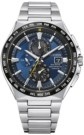 Citizen Funkchronograph, Armbanduhr, Herrenuhr, Solar, Stoppfunktion