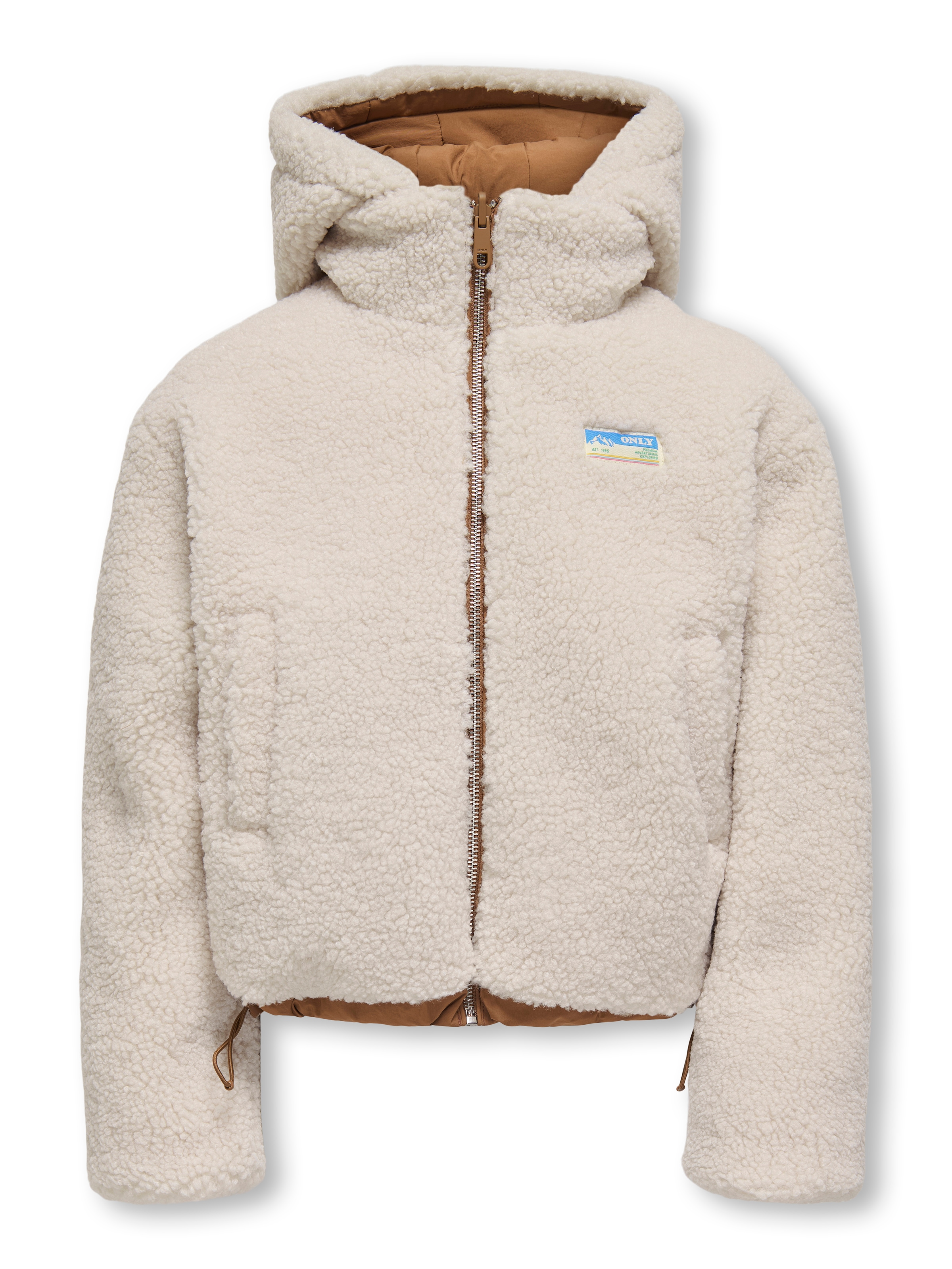 KIDS ONLY Wendejacke »KOGMARIA REVERSIBLE PUFFER JACKET OTW« mit Kapuze als Plüschjacke oder Steppjacke tragbar