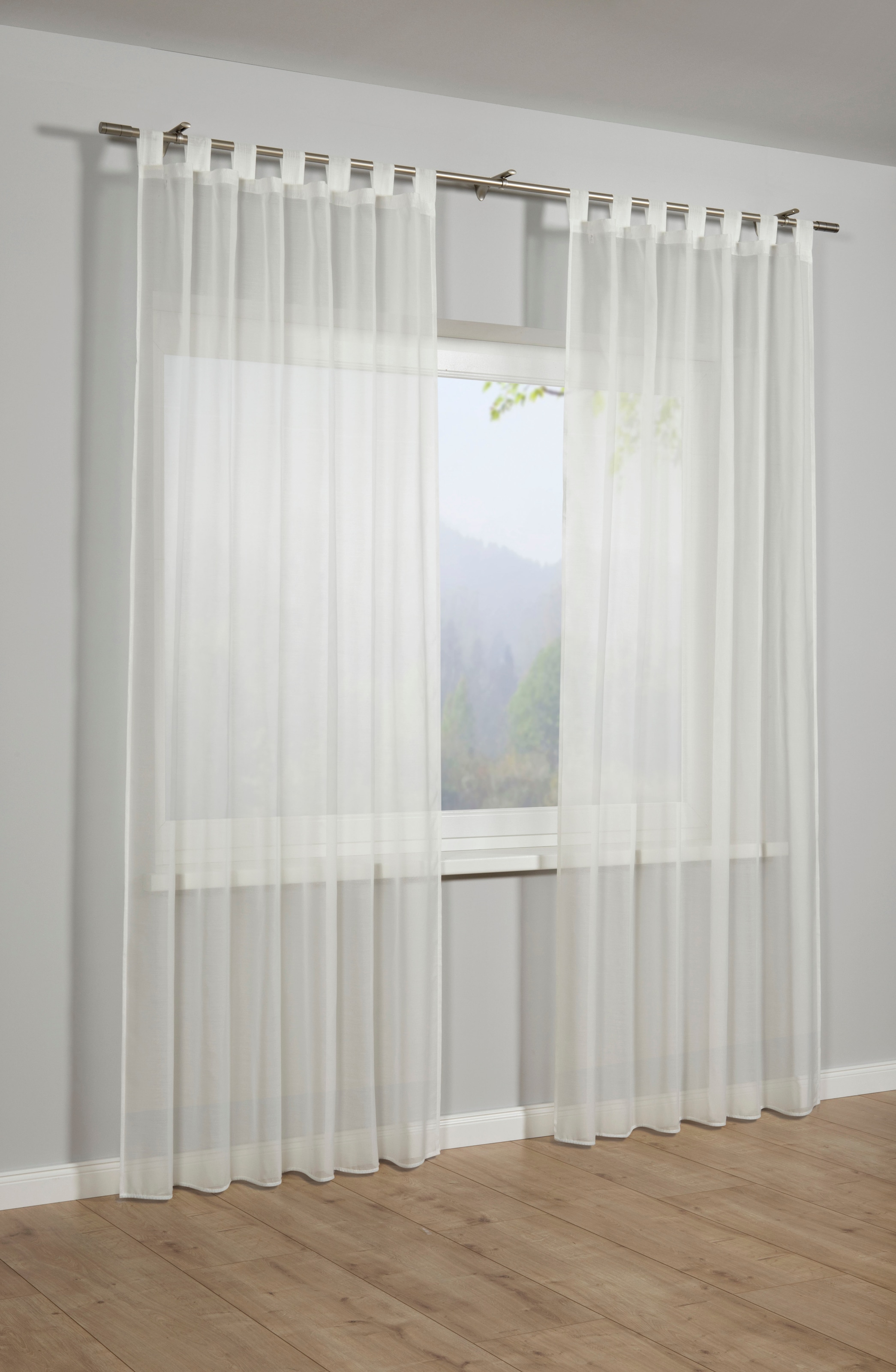 Sehlbach Gardine »Schal Voile Uni« Schlaufen 1 Stk. tlg. mit Schlaufen