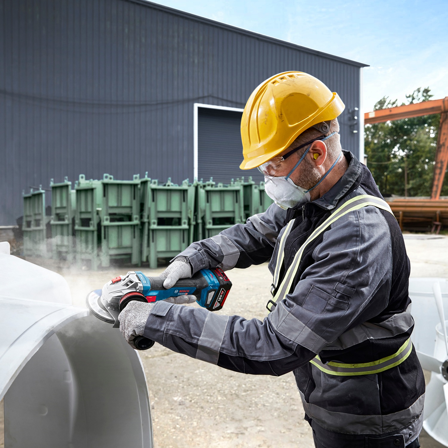 Bosch Professional Akku-Winkelschleifer »»GWS 18V-11 S««, ohne Akku, ohne Ladegerät