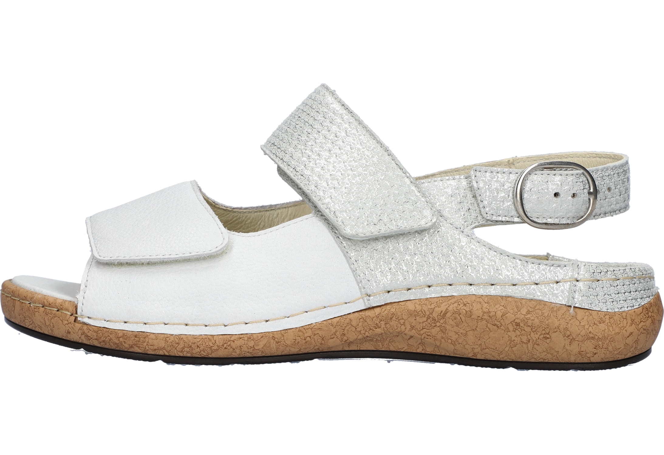 Waldläufer Sandale »K-HELIETT«  Sommerschuh, Keilsandalette, Metallic-Look, in Extraweite K