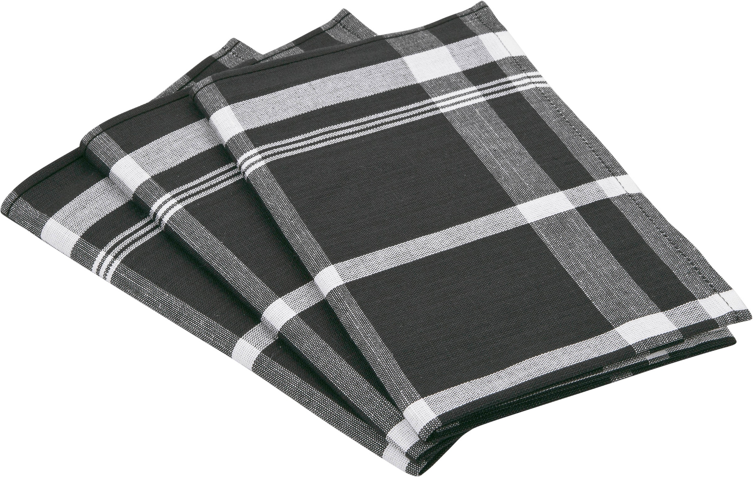 ROSS "Exclusiv" Blockkaro, 50% Baumwolle, 50% Leinen, 50x70 cm