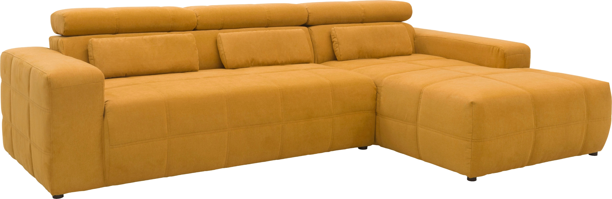 OTTO home Ecksofa »Ballerup 235 x 175 cm, auch mit verstellbarer Sitztiefe« Kopfteile verstellbar, aus pflegeleichtem, weichem Bezugsstoff, L-Form
