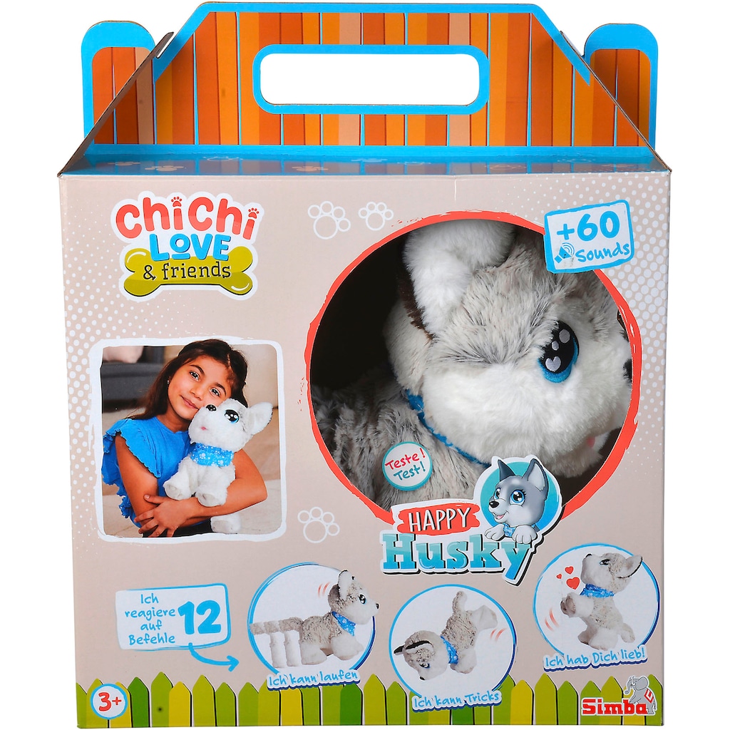 SIMBA Kuscheltier »Chi Chi Love Happy Husky«, mit Funktion