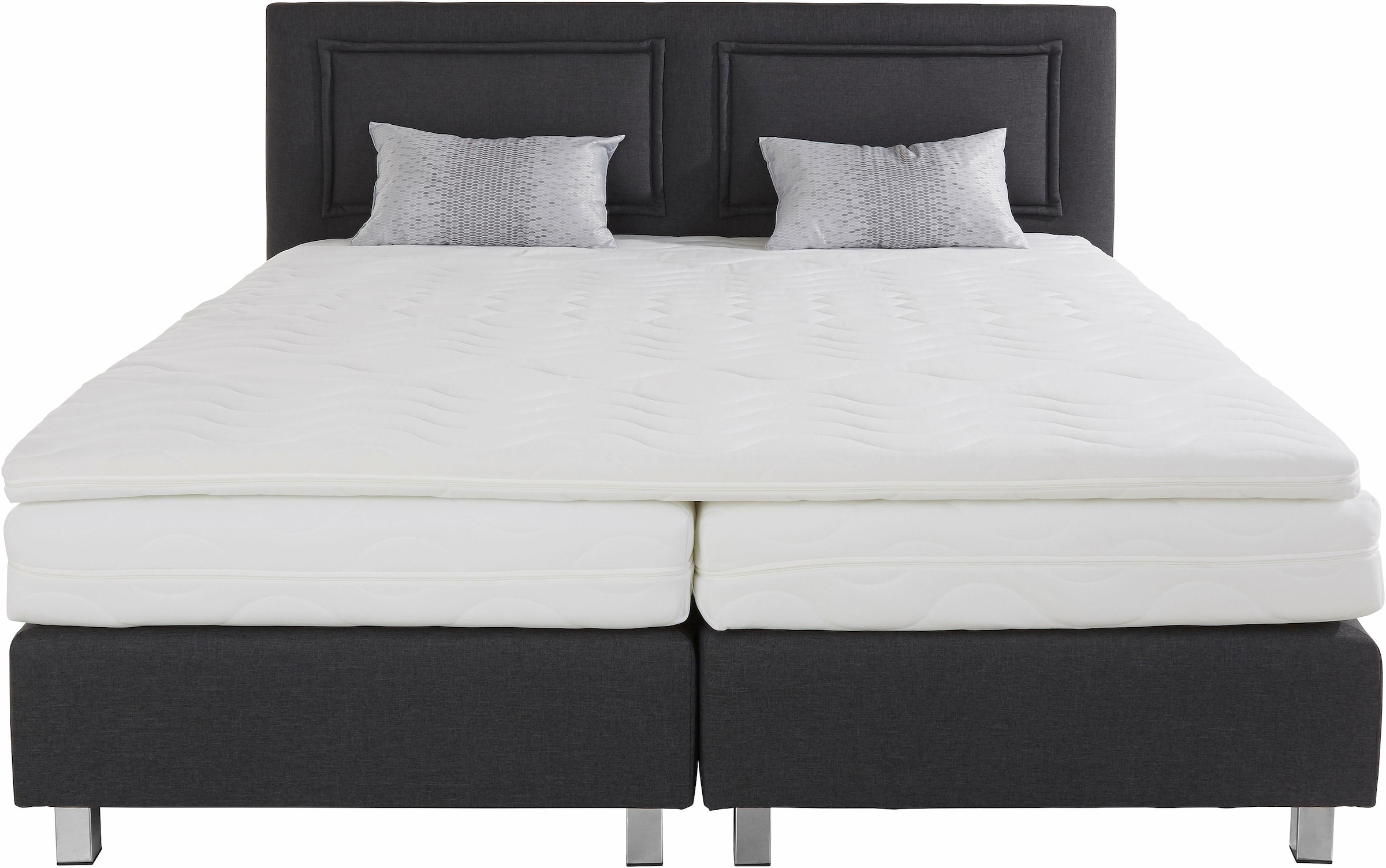 Westfalia Schlafkomfort Boxspringbett, inkl. Kaltschaum-Topper und Zierkissen