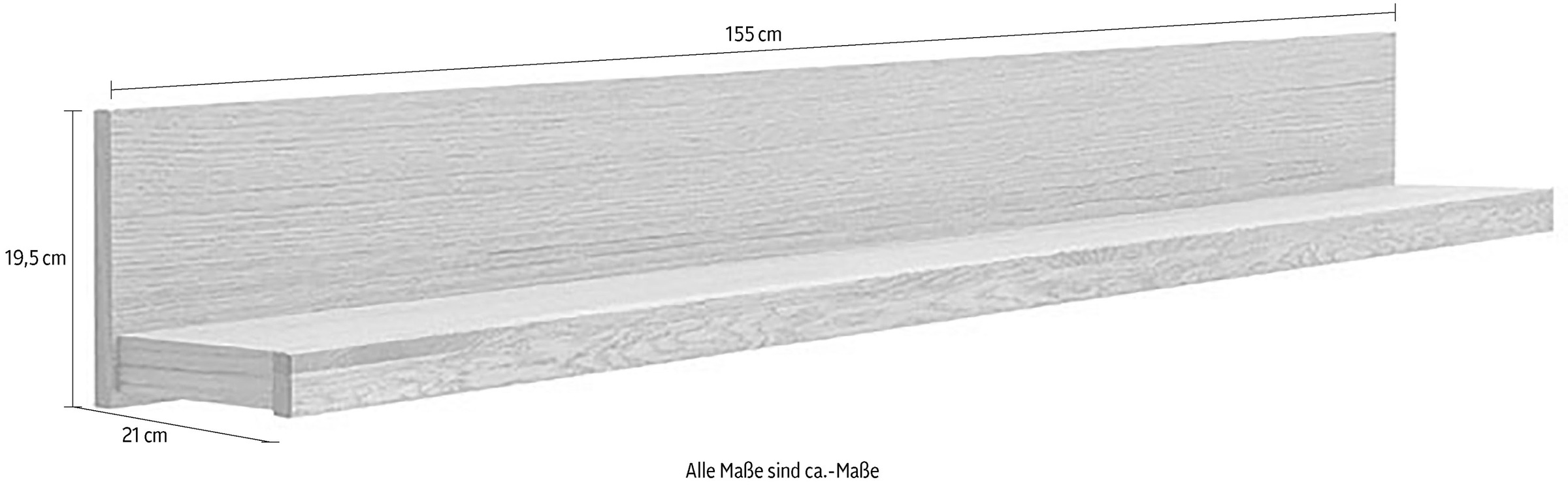 MCA living Wandboard »Silias Wandboard« 1 Stk. tlg. durchgehende Lamellen