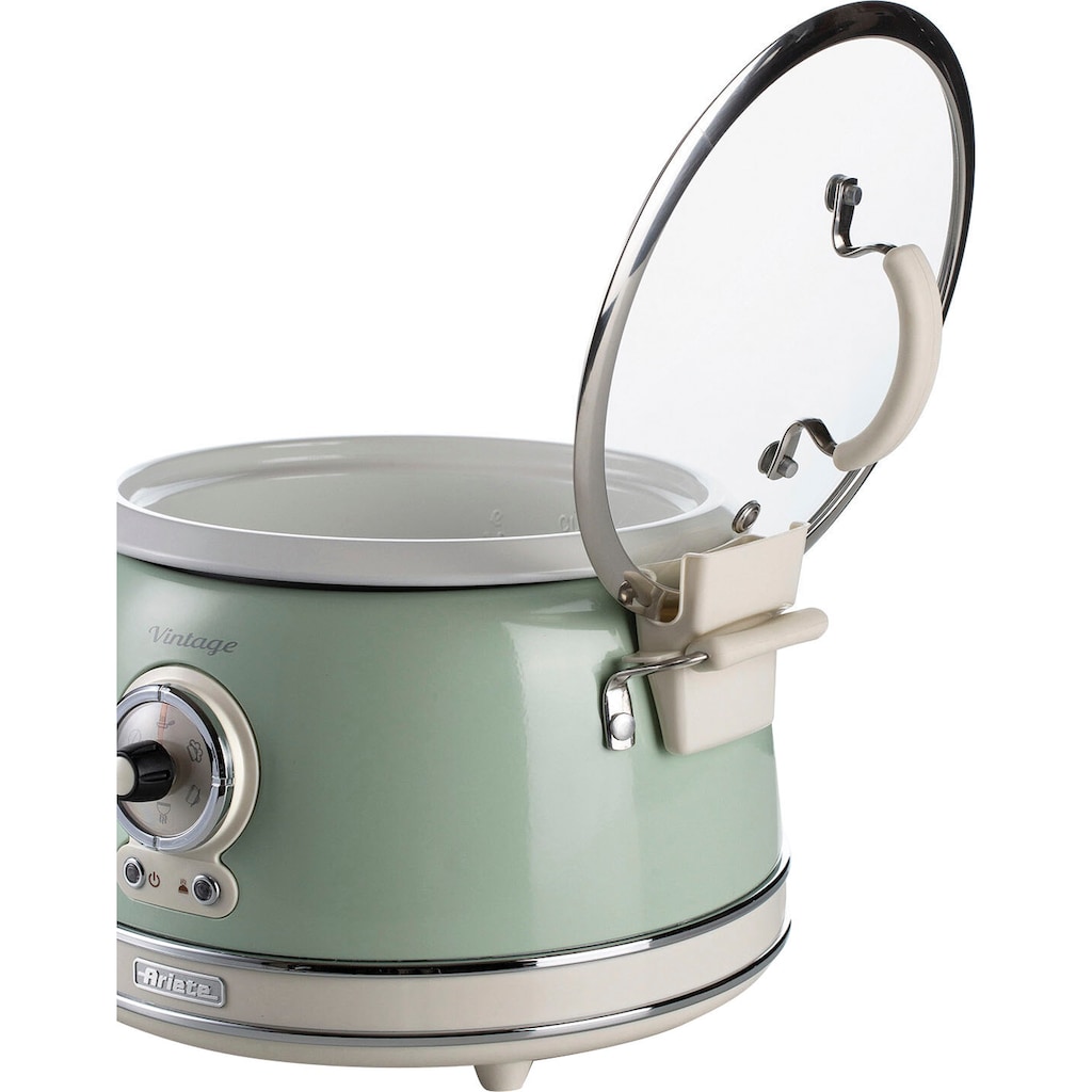 Ariete Multikocher »2904CR«, Slowcooker/Reiskocher/Dampfgarer Vintage, 3 L