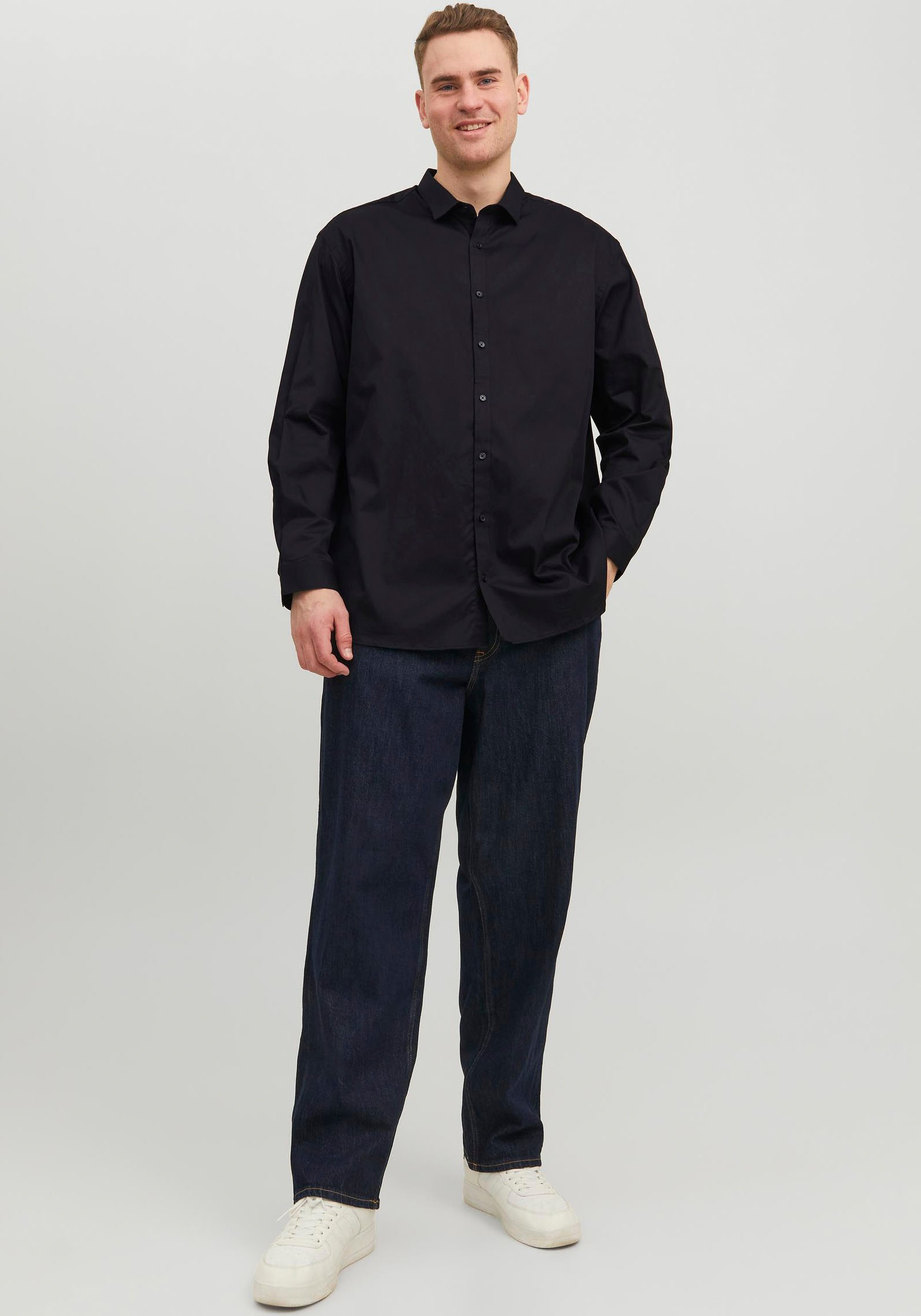 Jack & Jones PlusSize Langarmhemd »JPRBLACARDIFF SHIRT«