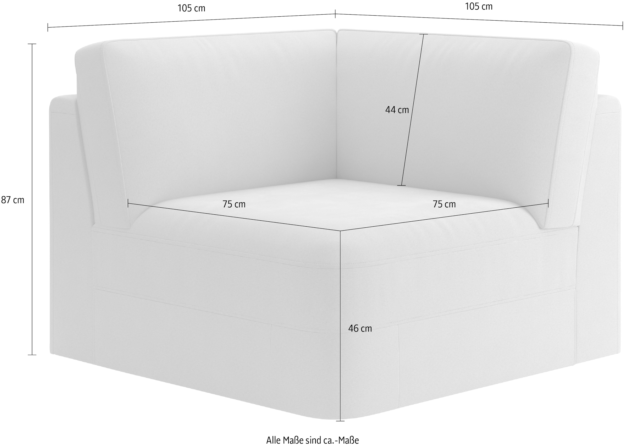 RAUM.ID Sofa-Eckelement »Innovid«, Modernes Modul-Polsterprogramm