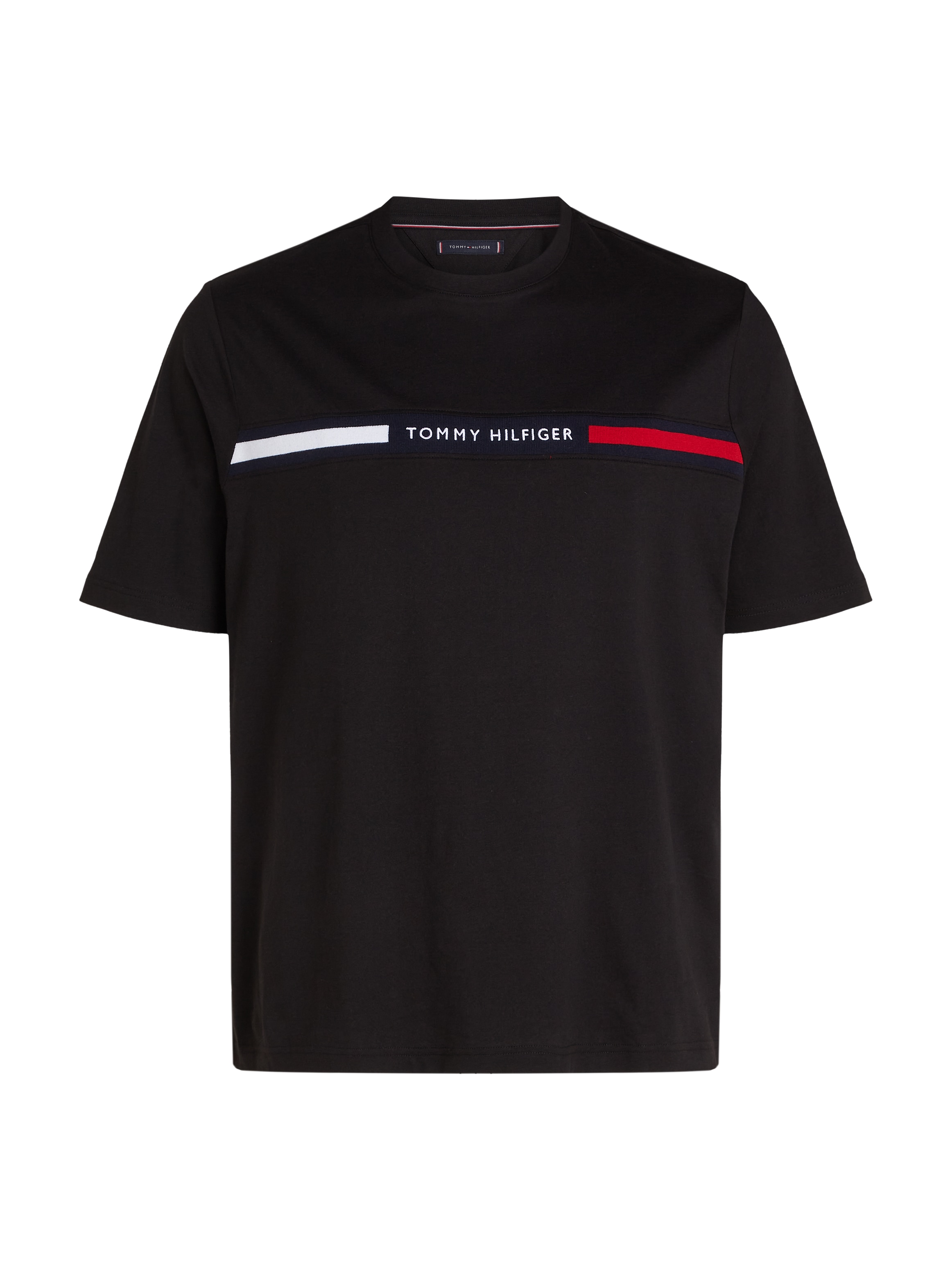 Tommy Hilfiger Big & Tall Rundhalsshirt »BT-HILFIGER CHEST INSERT TEE-B«, in Großen Größen, Logostickerei