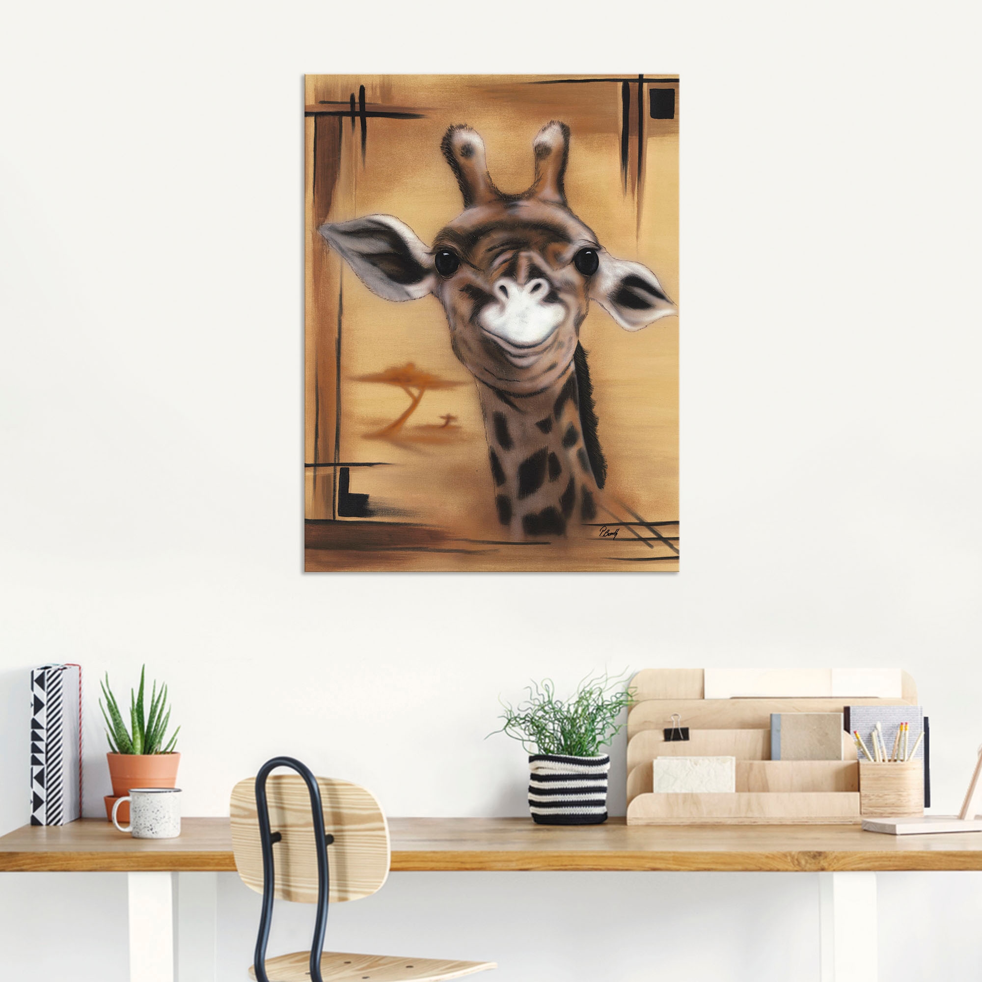 Artland Wandbild »Giraffe«, Bilder, bequem St.), Giraffen als Wandaufkleber Leinwandbild, Alubild, Poster bestellen (1 in oder Größen versch