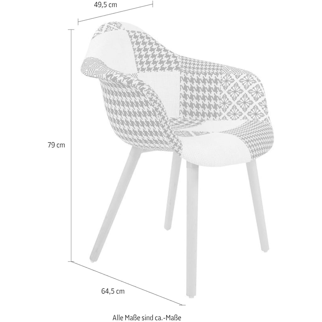 Kayoom Polsterstuhl »Stuhl Dave 110 2er-Set Multi«