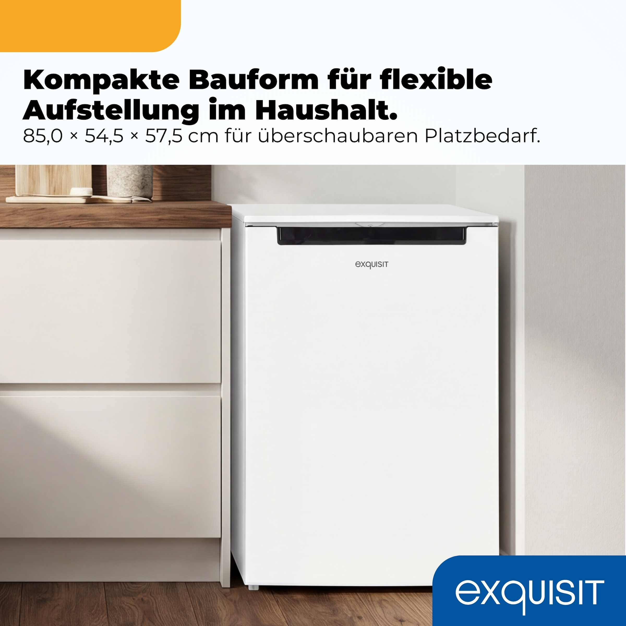 exquisit Gefrierschrank »GS81-040B weiss« 85 cm hoch 54,5 cm breit