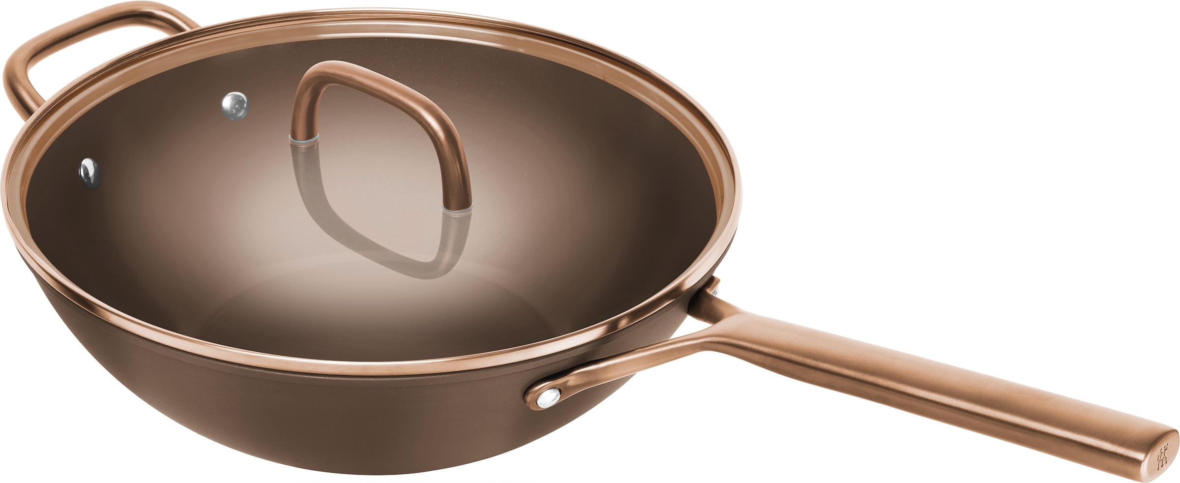 ZWILLING Milano Wok mit Glasdeckel 30 cm, Braun (1035333)