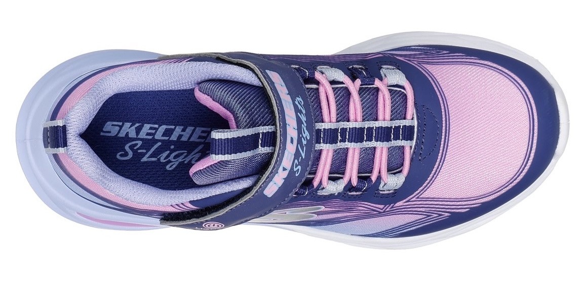 Skechers Sneaker »COSMIC GLOW LIGHTS«, Klettschuh mit Glitzer, Größenschablone zum Download